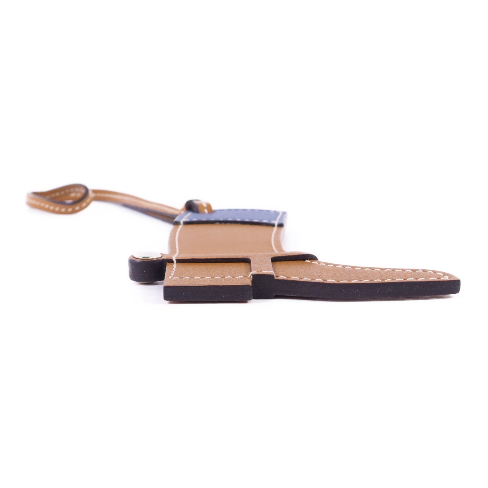 HERMES Swift皮革Paddock Boot Charm掛飾Gold/Blue Agate