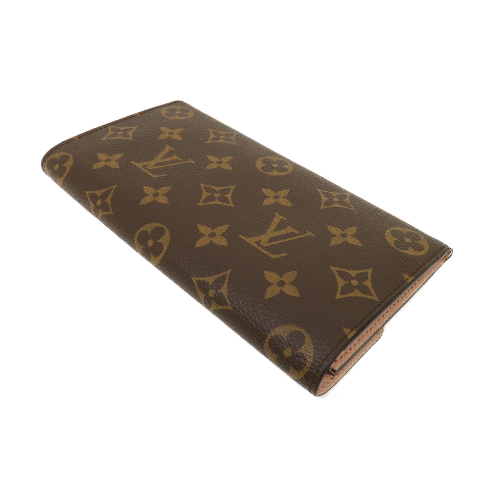 LOUIS VUITTON Monogram Emilie Wallet金扣長錢包啡色