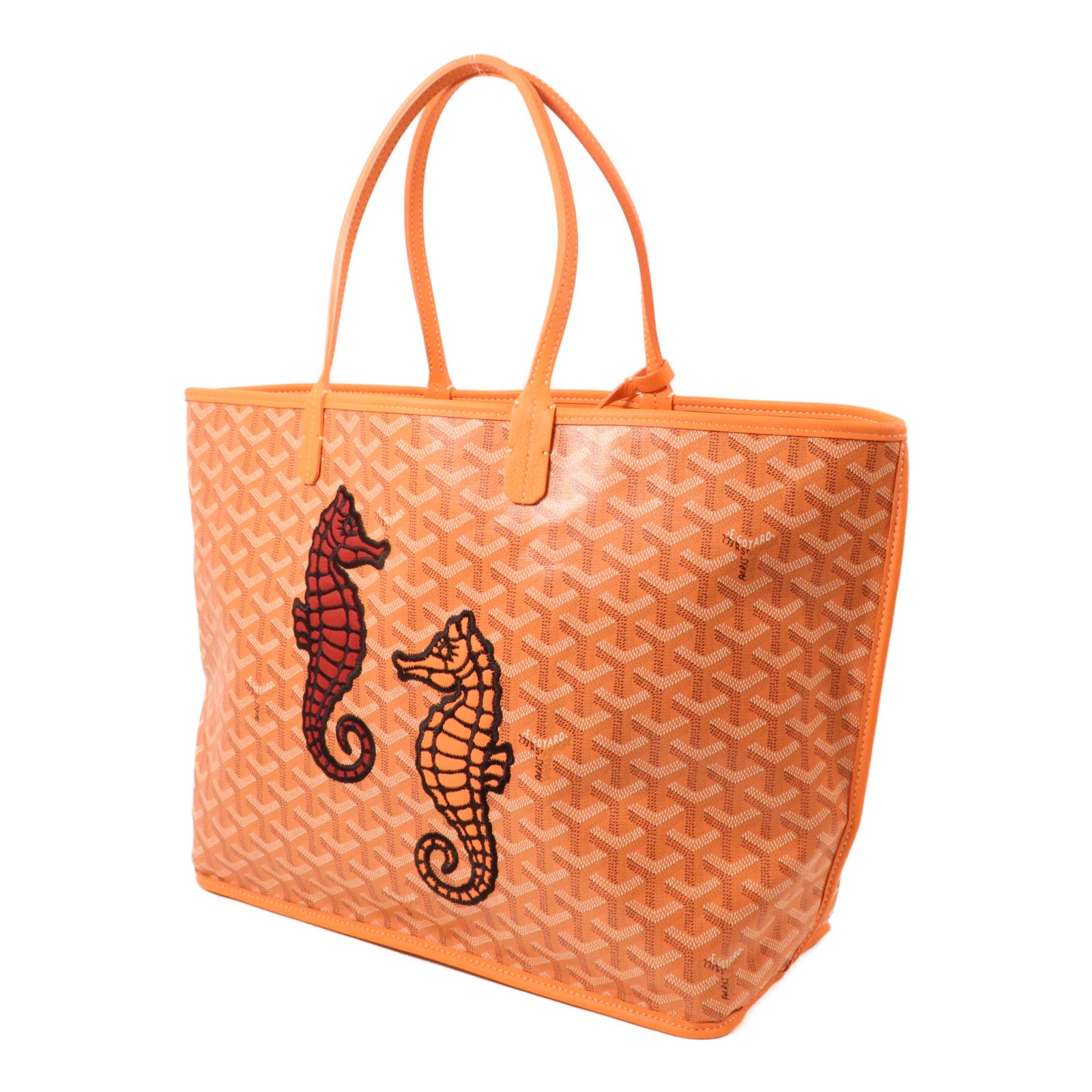 GOYARD 塗層帆布/牛皮皮革Anjou PM手挽袋