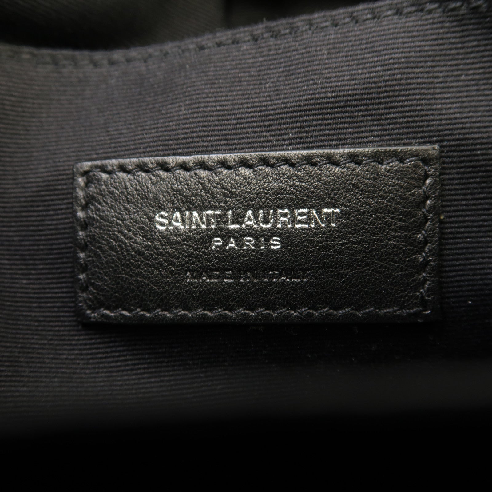 SAINT LAURENT 牛皮皮革Waist Bag銀扣腰包黑色