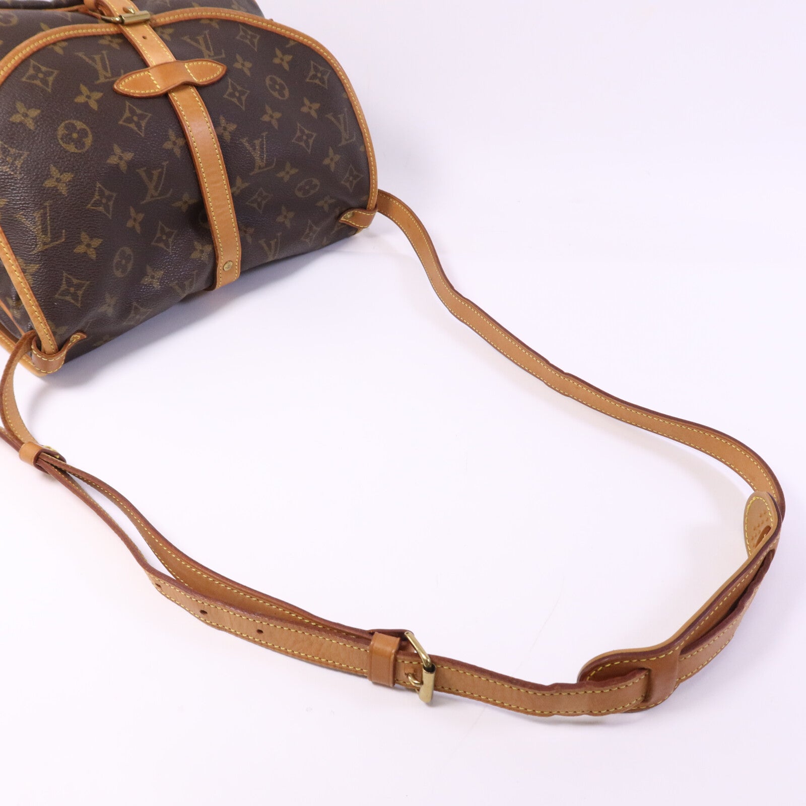 LOUIS VUITTON Monogram Saumur 30金扣肩背袋