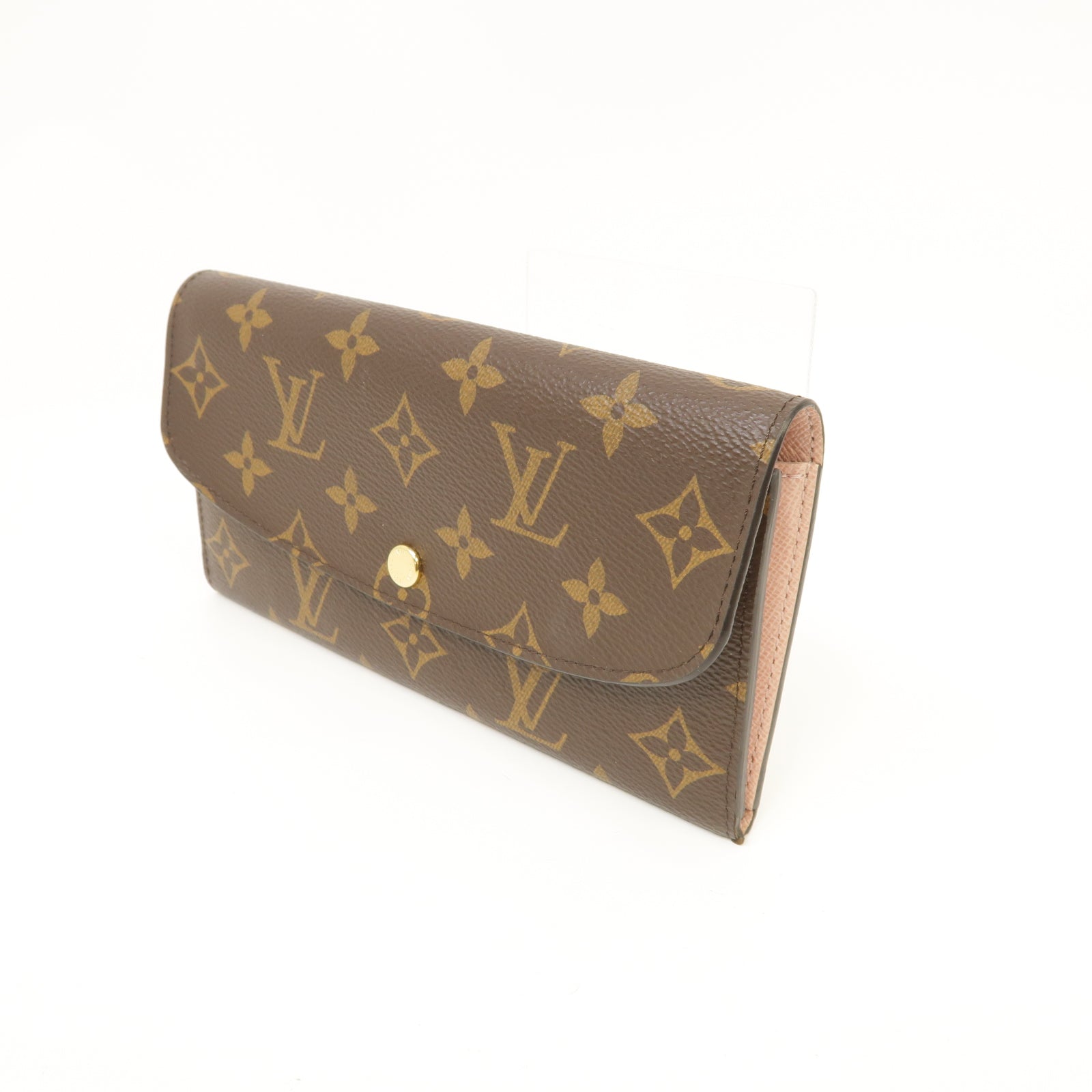 LOUIS VUITTON Monogram Emilie Wallet金扣長錢包啡色