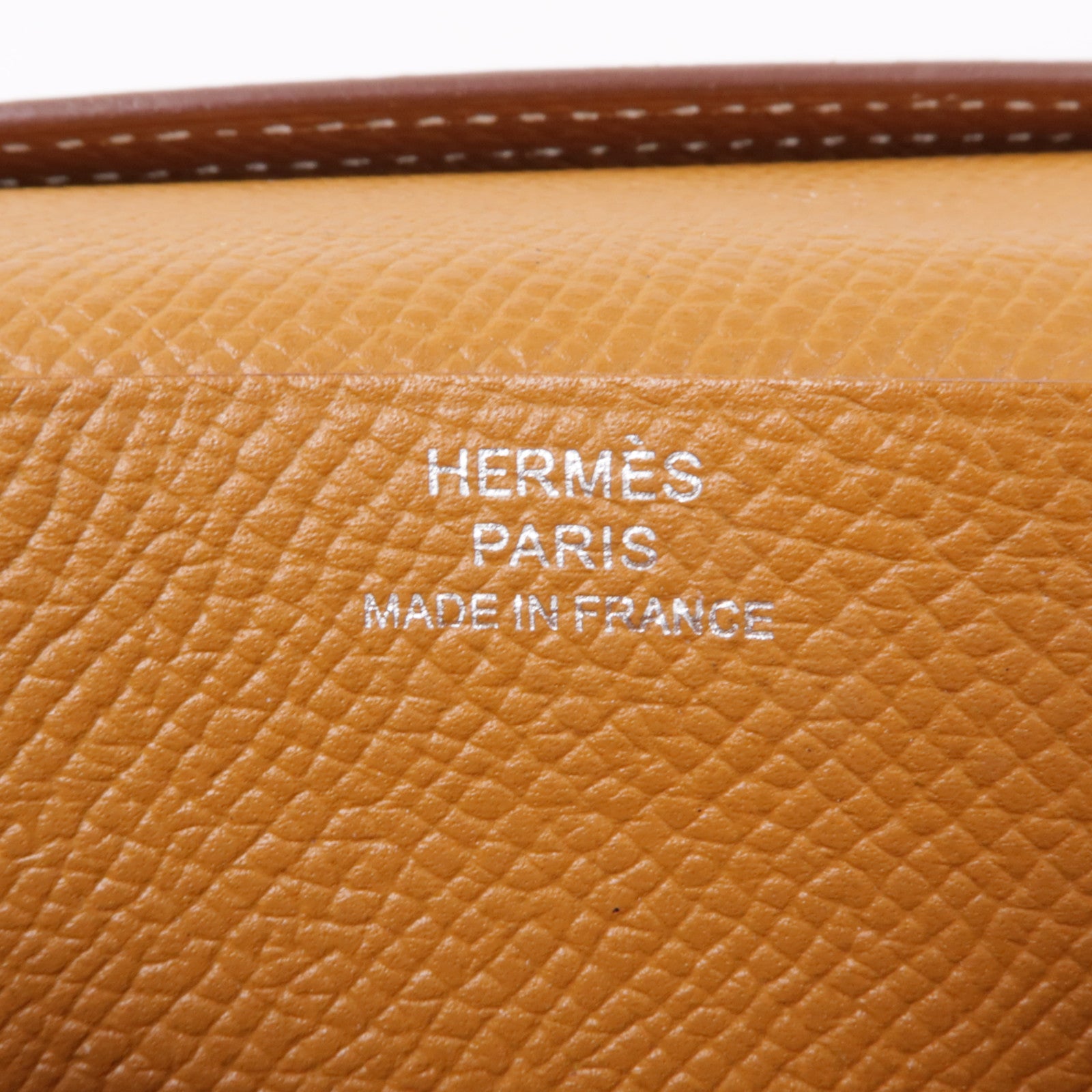 HERMES Epsom皮革Bearn Wallet銀扣長錢包Gold