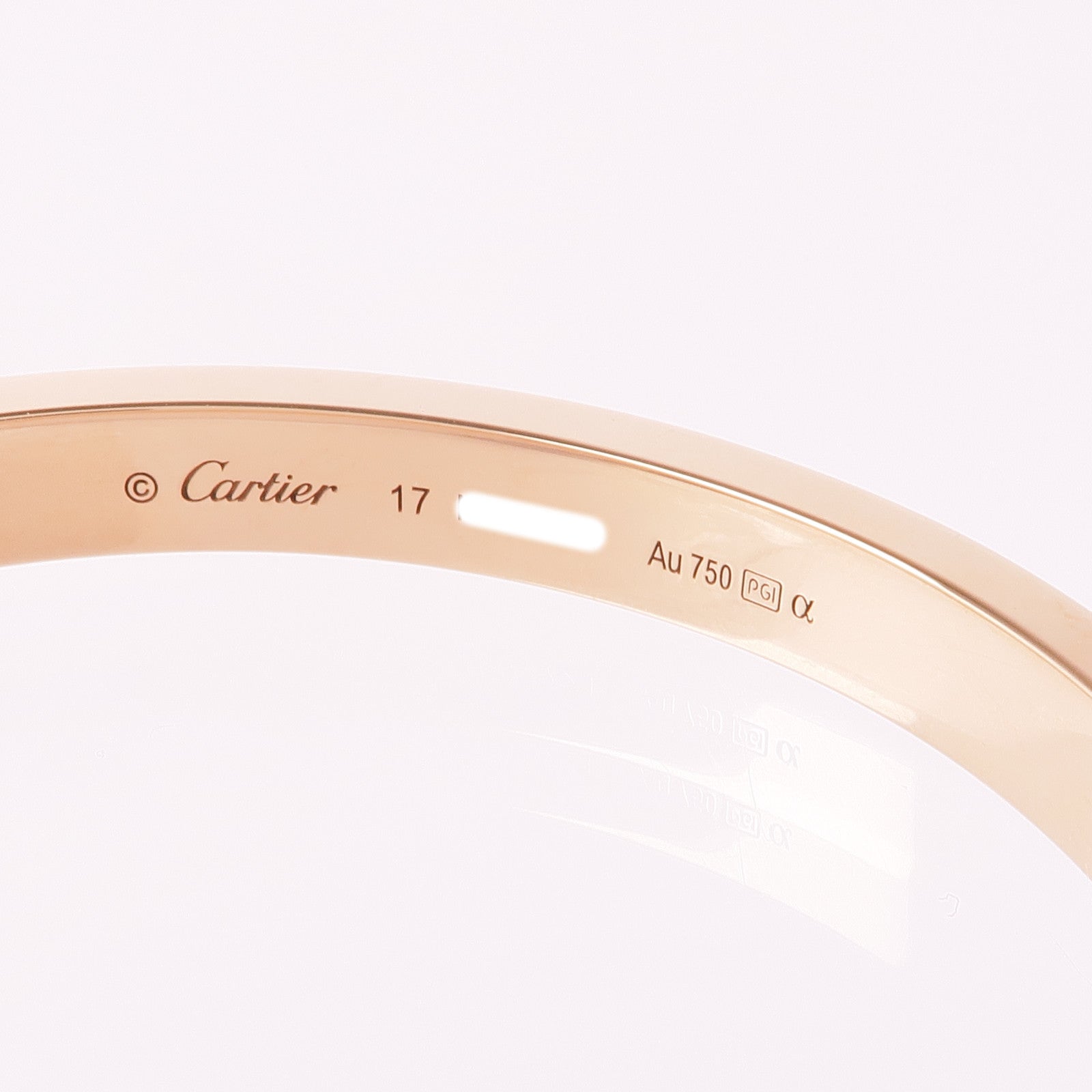 CARTIER 18K玫瑰金Love Bangle Full Diamond鑽石手鐲Cartier#17