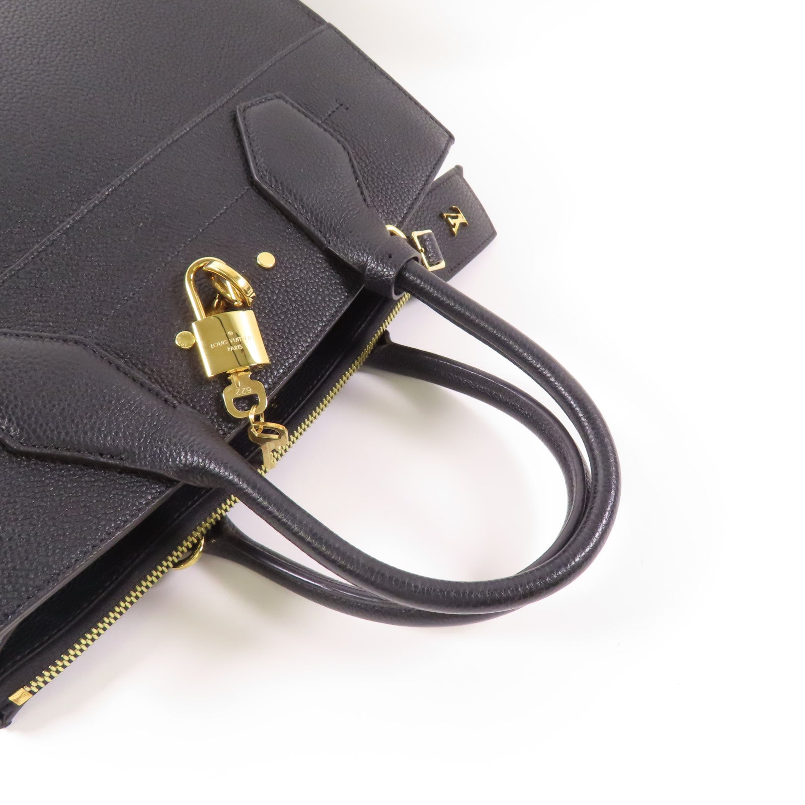 LOUIS VUITTON 皮革City Steamer MM金扣手挽肩背兩用袋