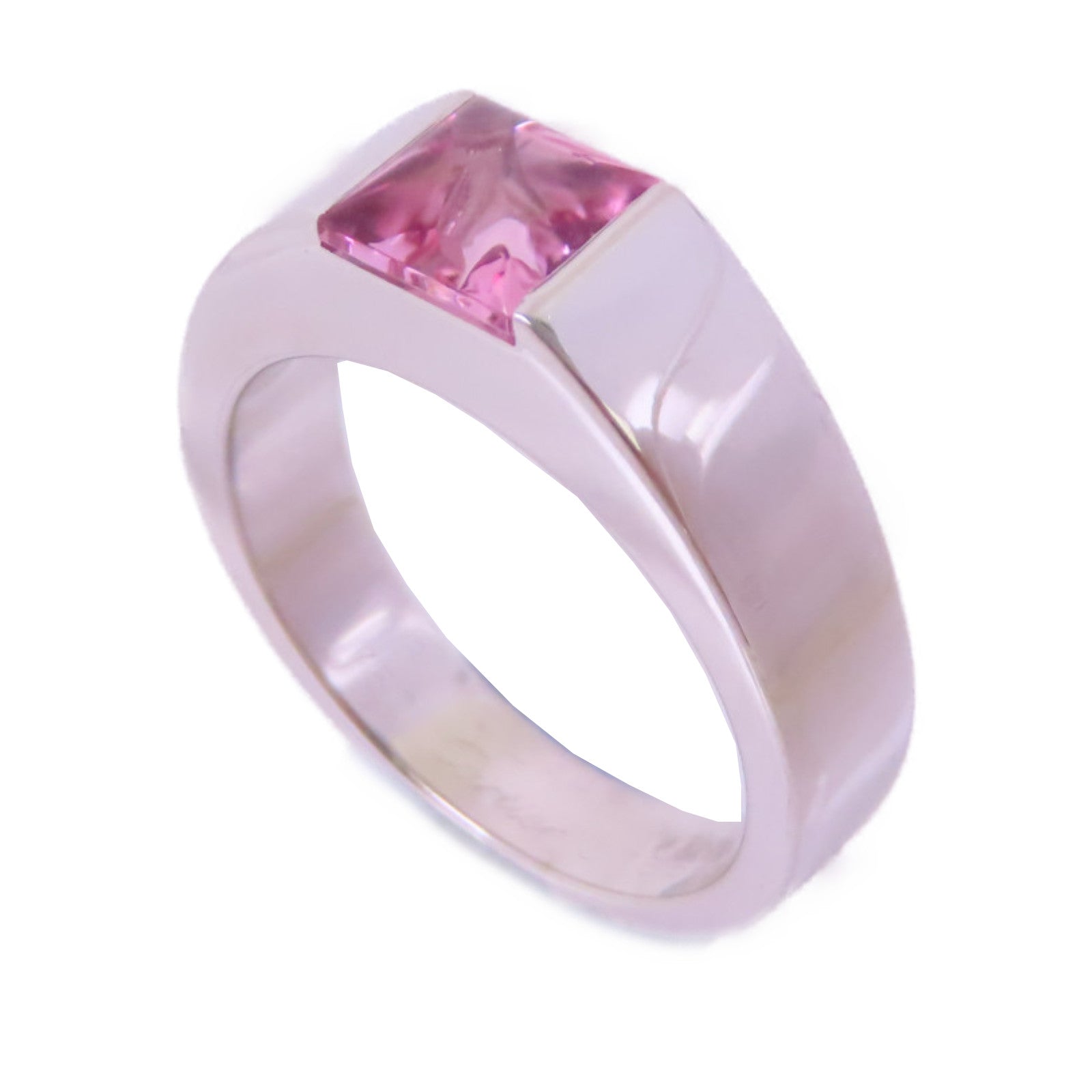 CARTIER 18K白金/電氣石Tourmaline Ring戒指#51/US#5.75