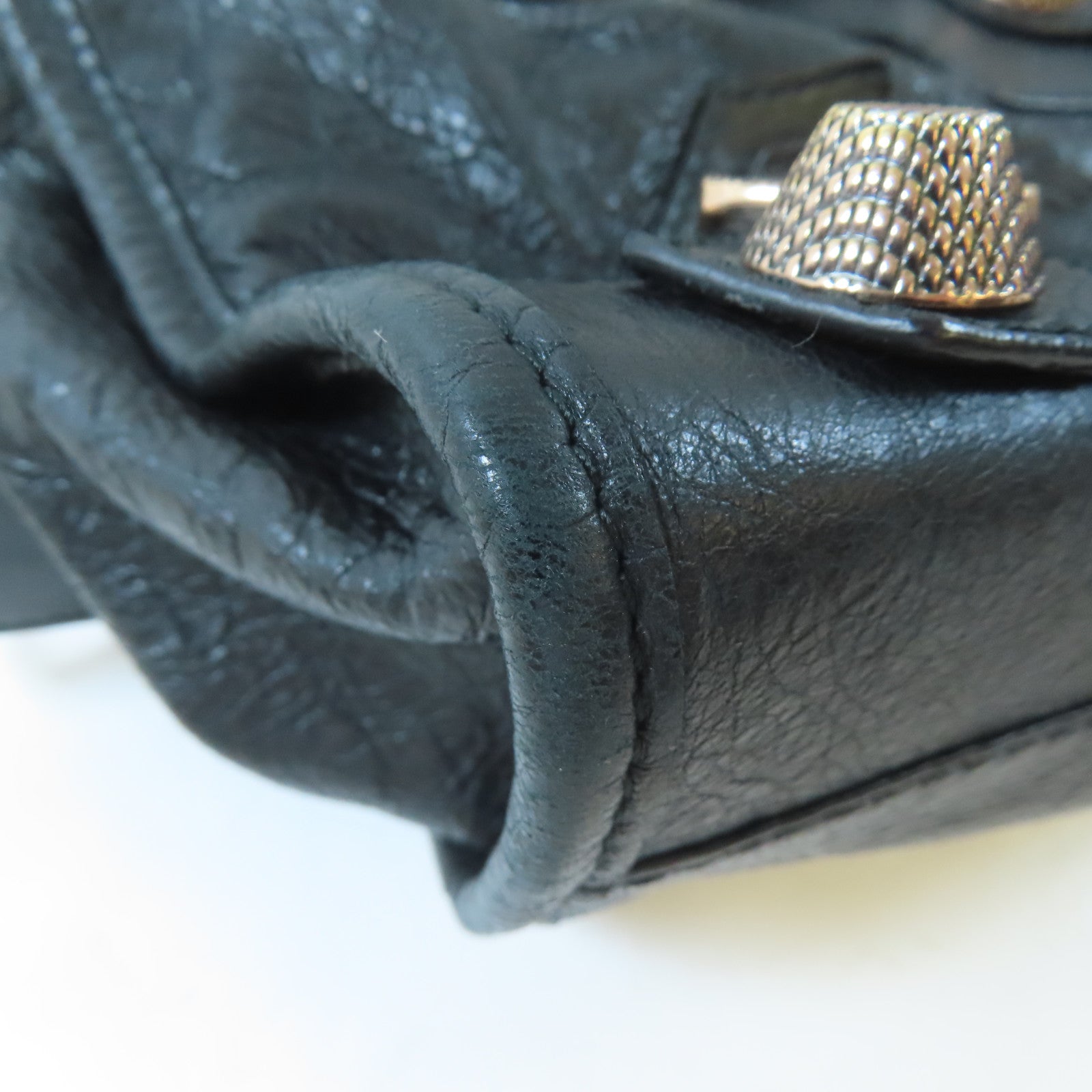 BALENCIAGA 牛皮皮革Giant City金扣手挽肩背兩用袋黑色