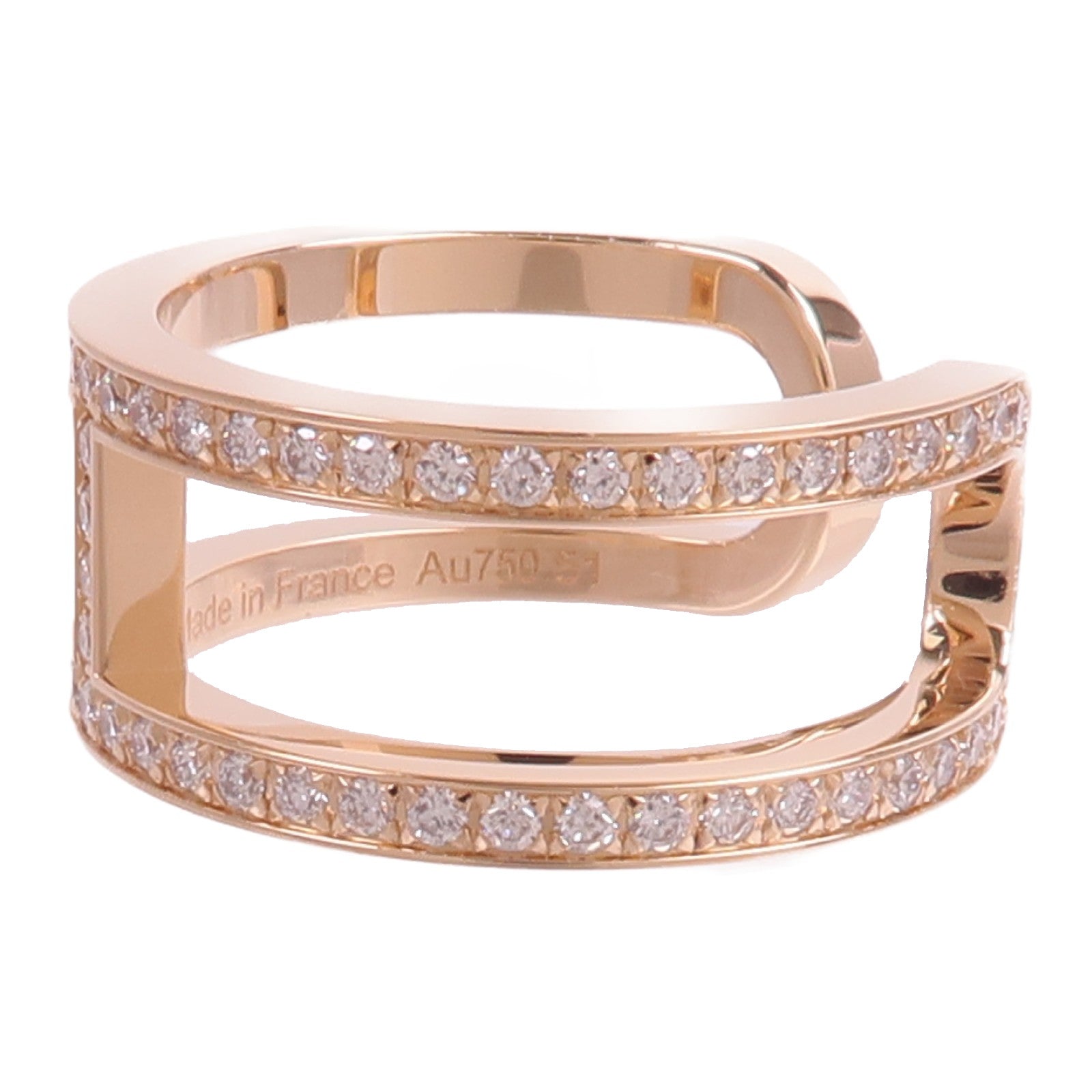 HERMES 18K玫瑰金Ever Chaine d'ancre Ring戒指