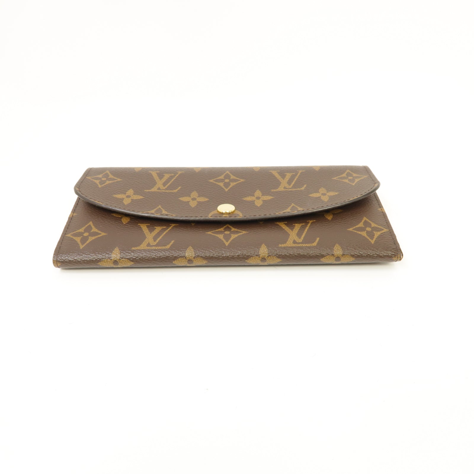 LOUIS VUITTON Monogram Emilie Wallet金扣長錢包啡色