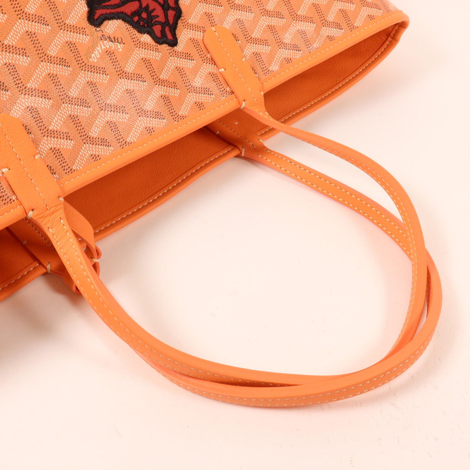 GOYARD 塗層帆布/牛皮皮革Anjou PM手挽袋