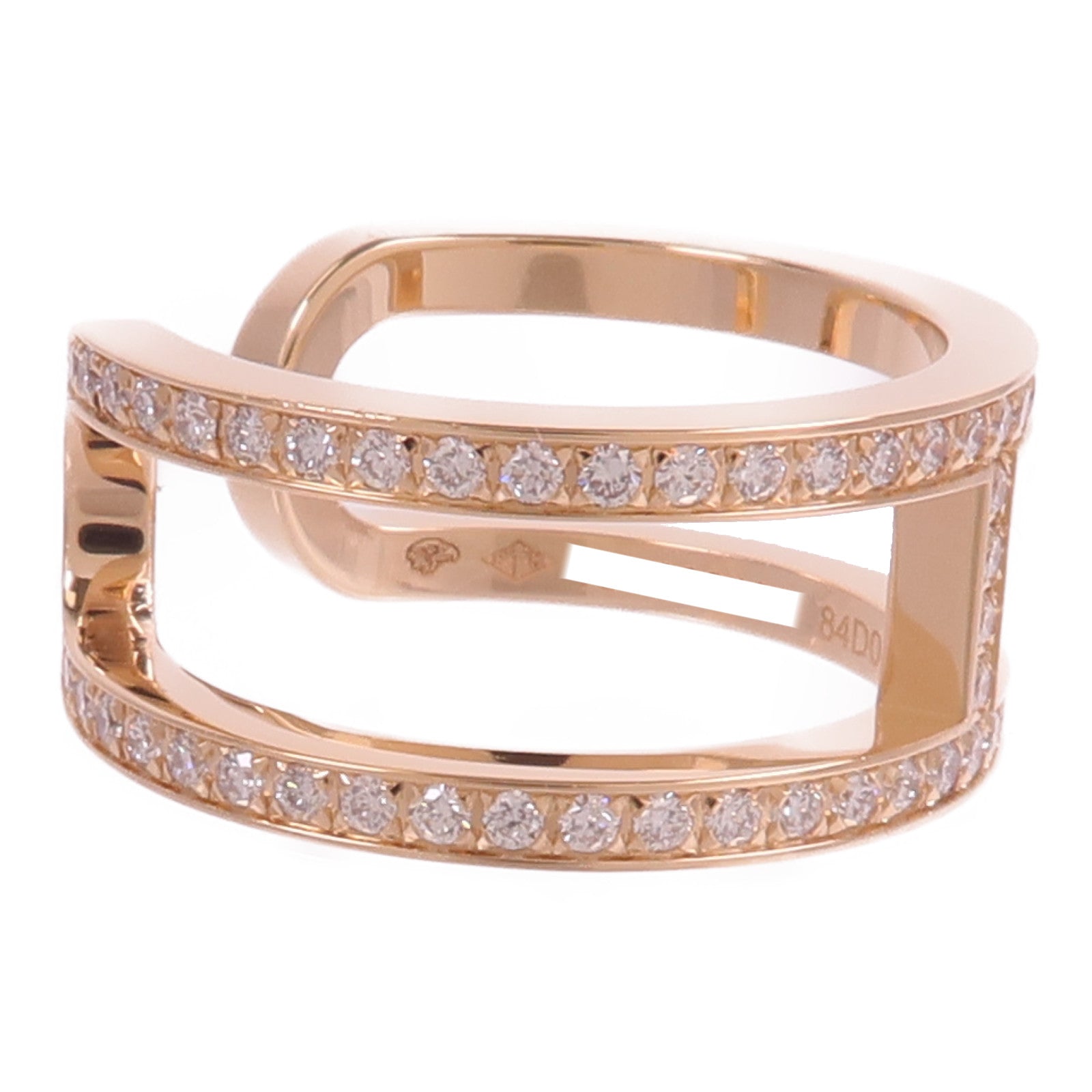 HERMES 18K玫瑰金Ever Chaine d'ancre Ring戒指