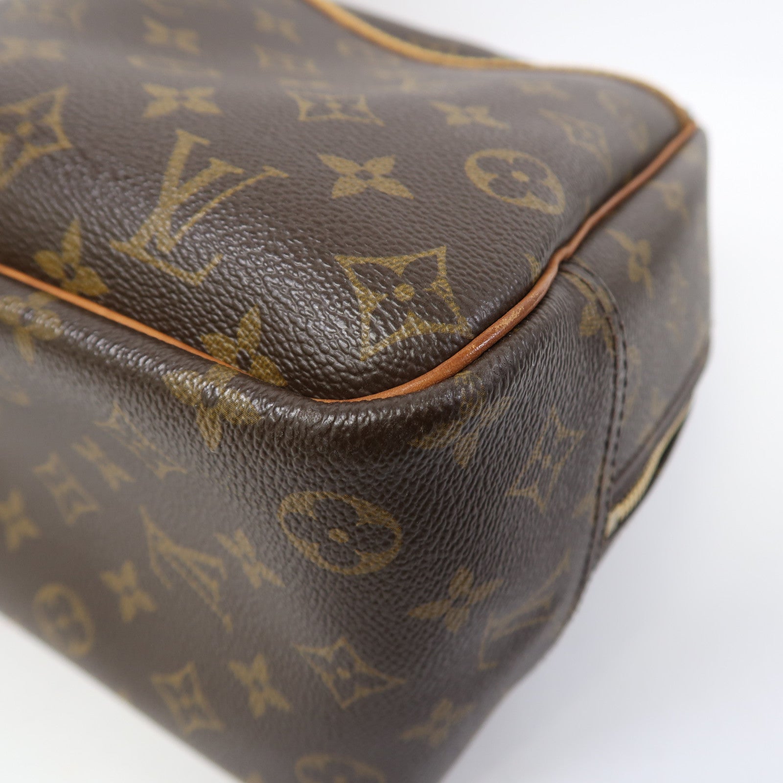 LOUIS VUITTON 【激減優惠】Monogram Deauville金扣手挽袋啡色