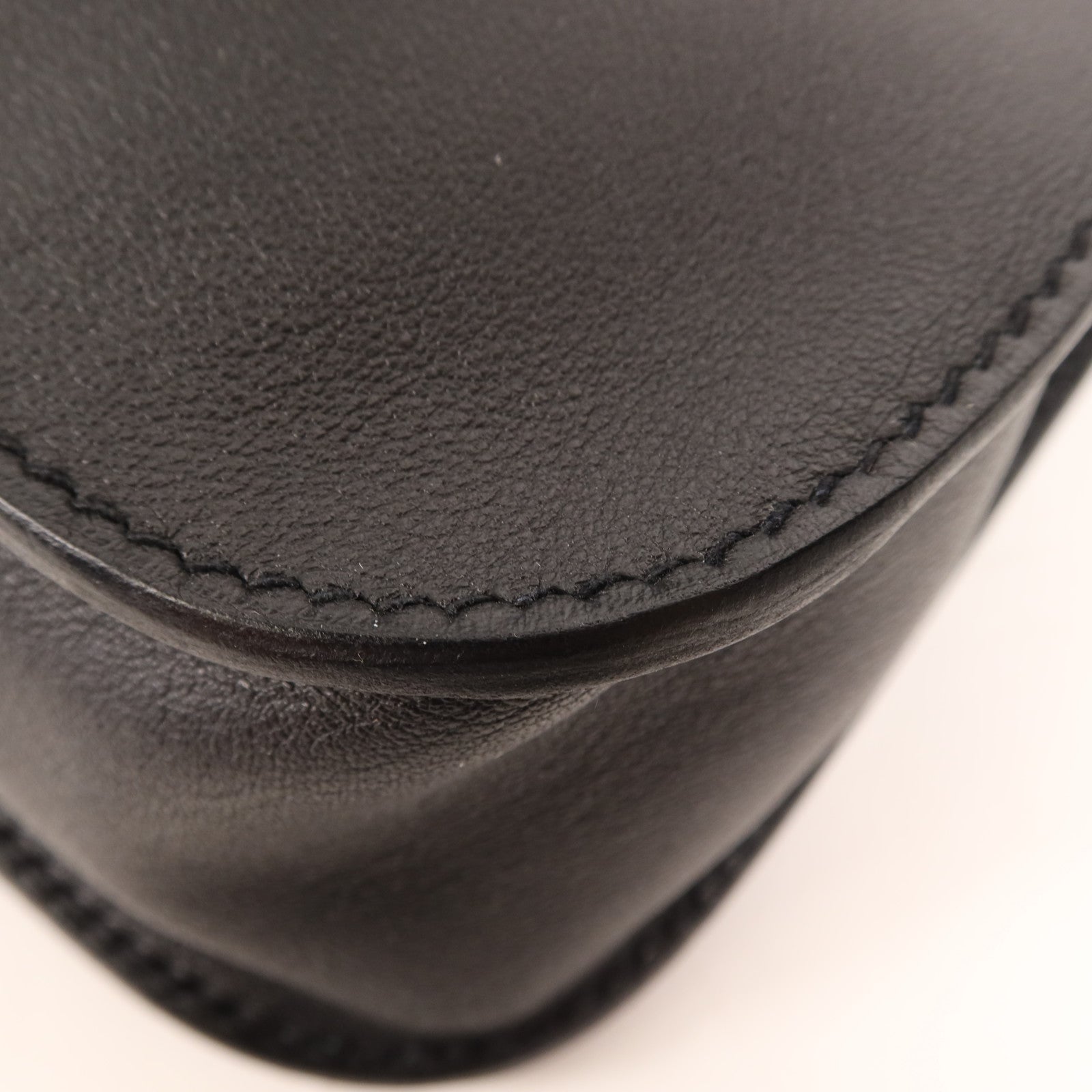 HERMES Swift皮革Halzan Mini金扣手挽肩背兩用袋Noir