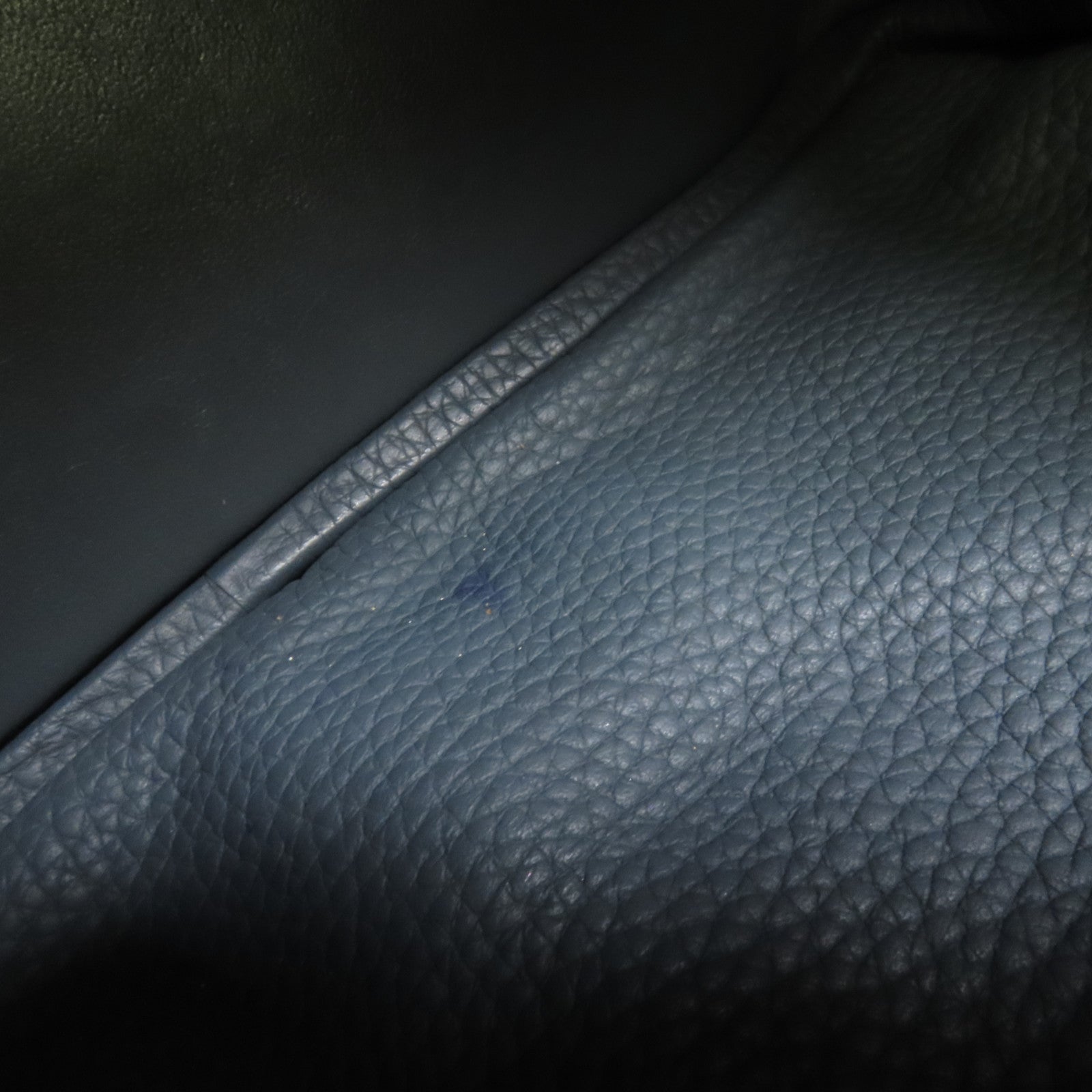 HERMES Clemence皮革Lindy 26銀扣手挽肩背兩用袋Bleu Orage