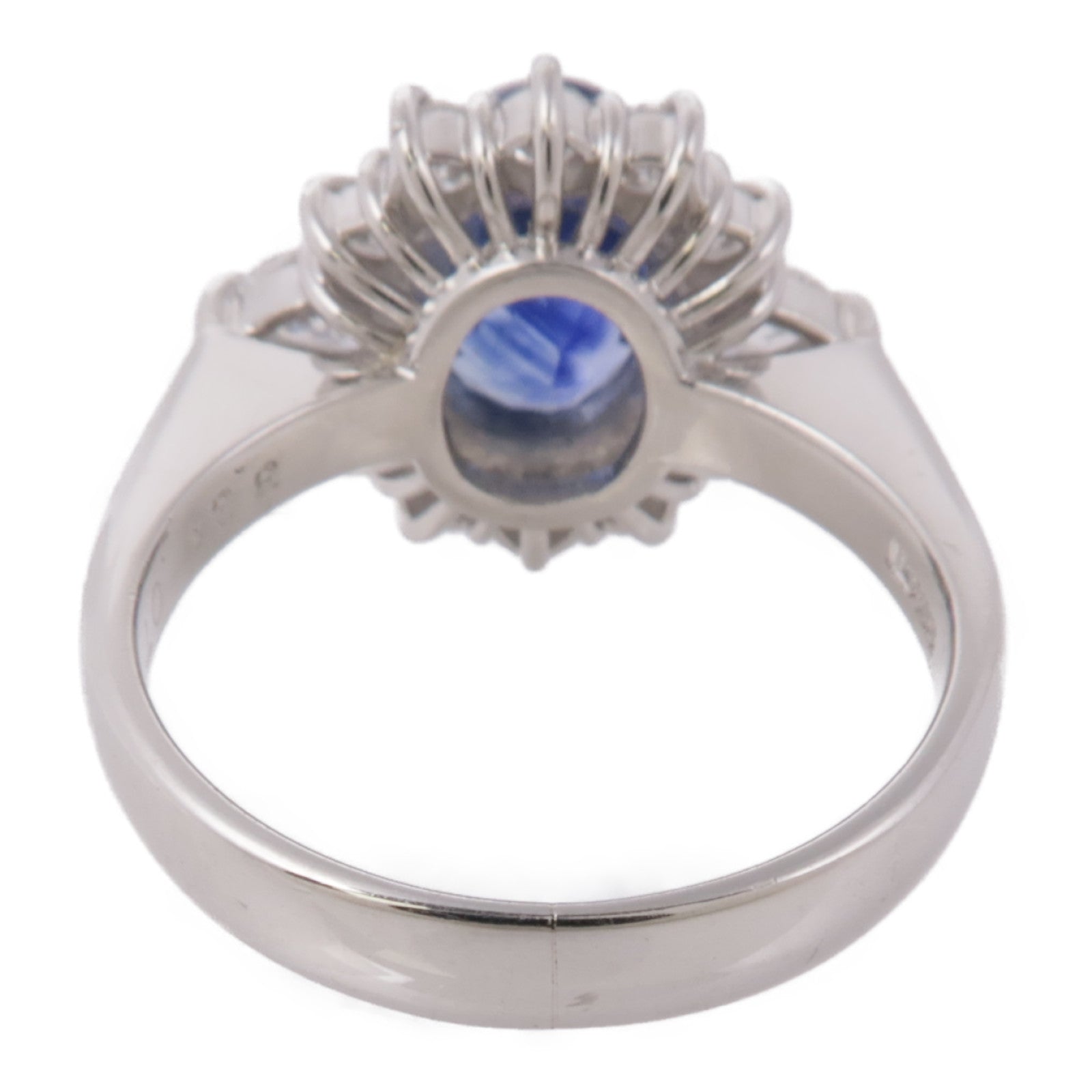 JEWELRY PT900鉑金Sapphire/Diamond藍寶石/鑽石戒指US#5.75