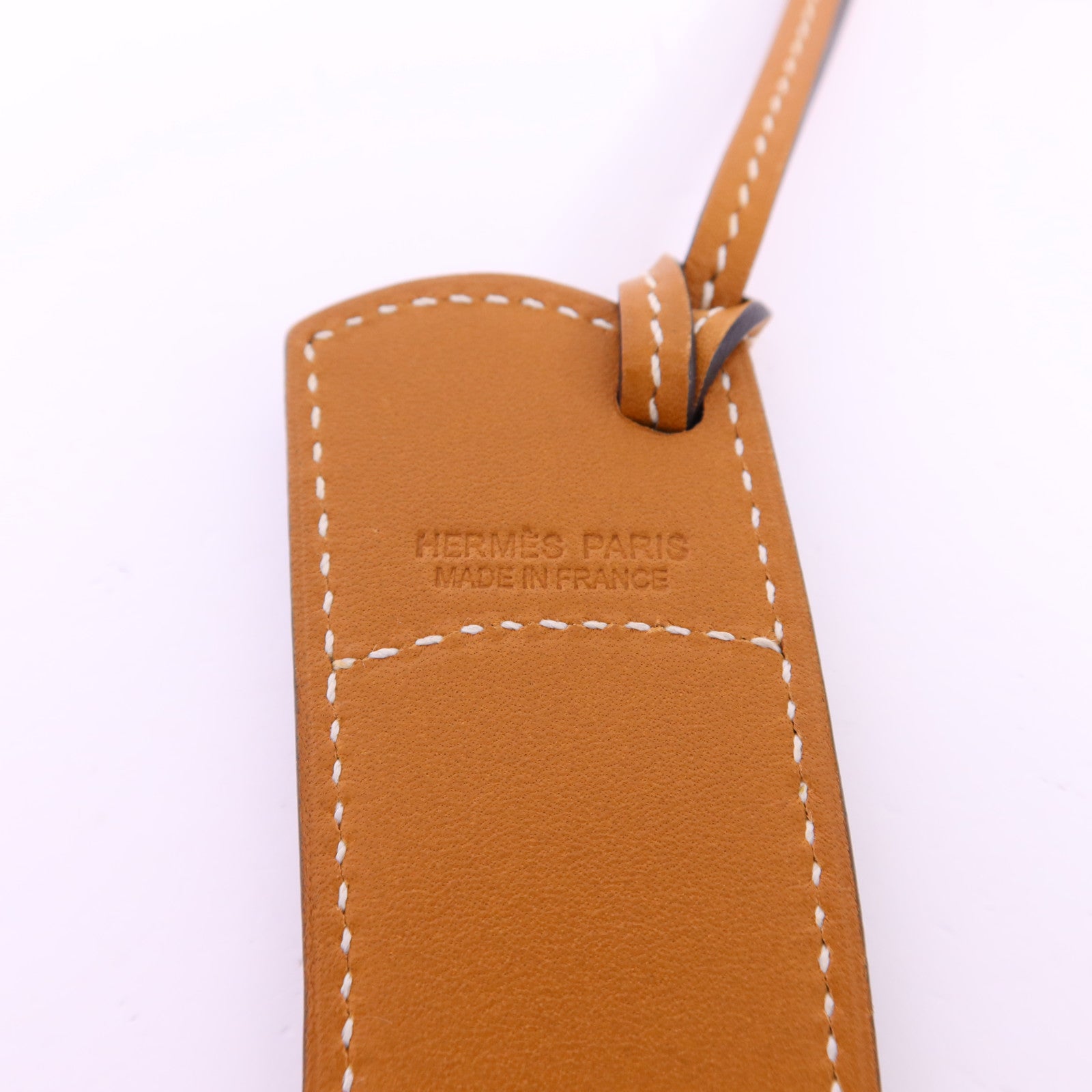 HERMES Swift皮革Paddock Boot Charm掛飾Gold/Blue Agate