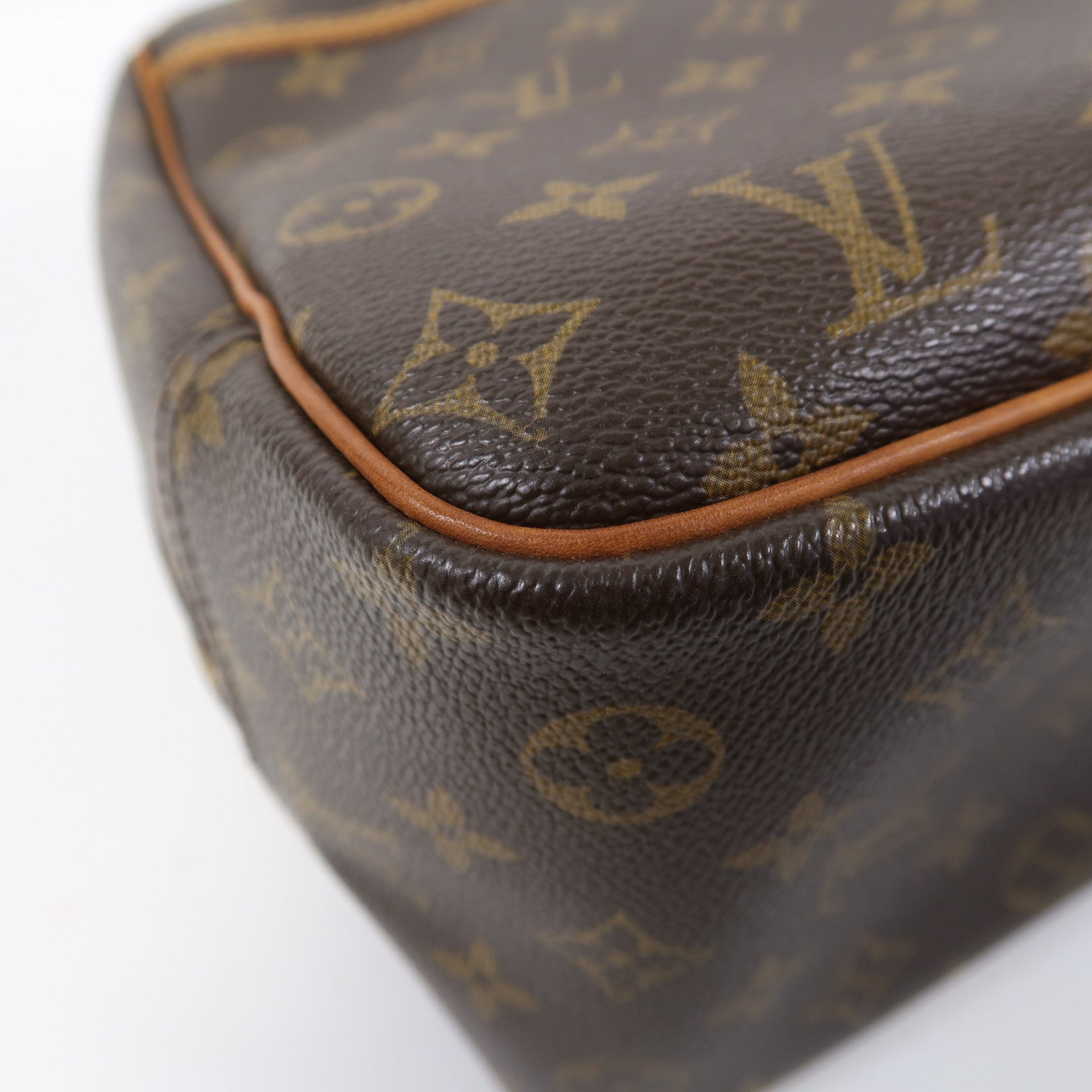 LOUIS VUITTON 【激減優惠】Monogram Deauville金扣手挽袋啡色