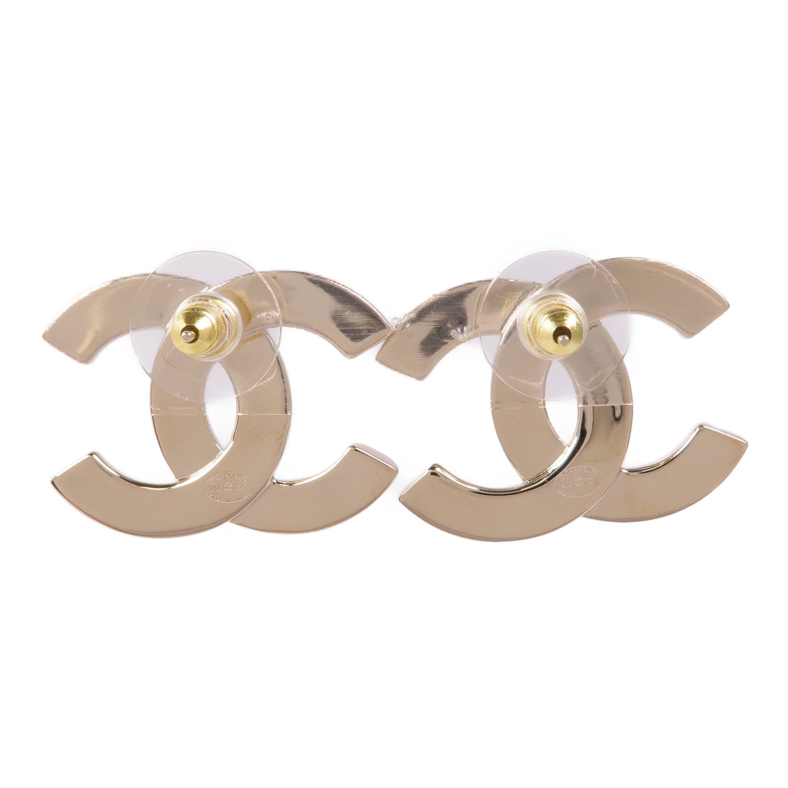 CHANEL CC Earrings Metal Gold