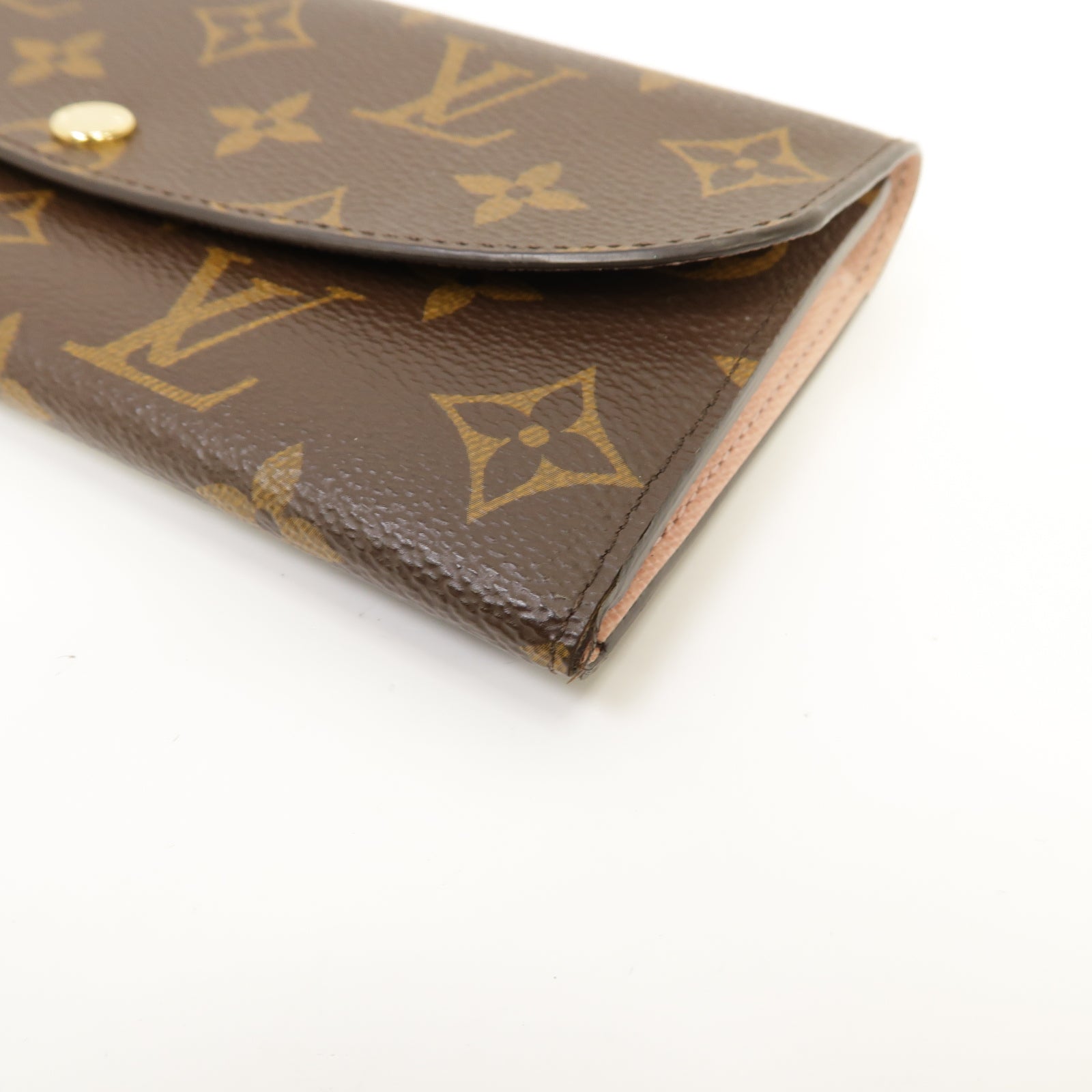 LOUIS VUITTON Monogram Emilie Wallet金扣長錢包啡色