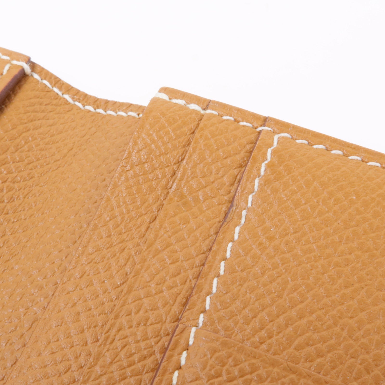 HERMES Epsom皮革Bearn Wallet銀扣長錢包Gold