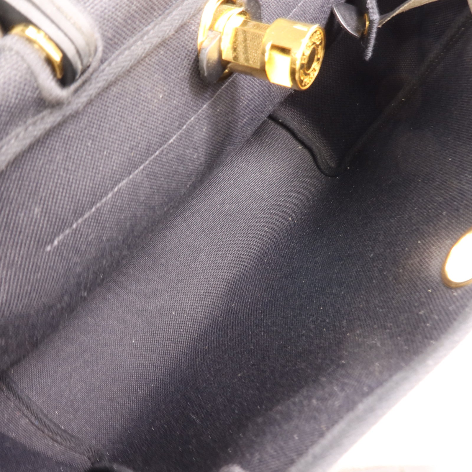 HERMES 帆布/皮革Herbag PM金扣手挽肩背兩用袋Noir