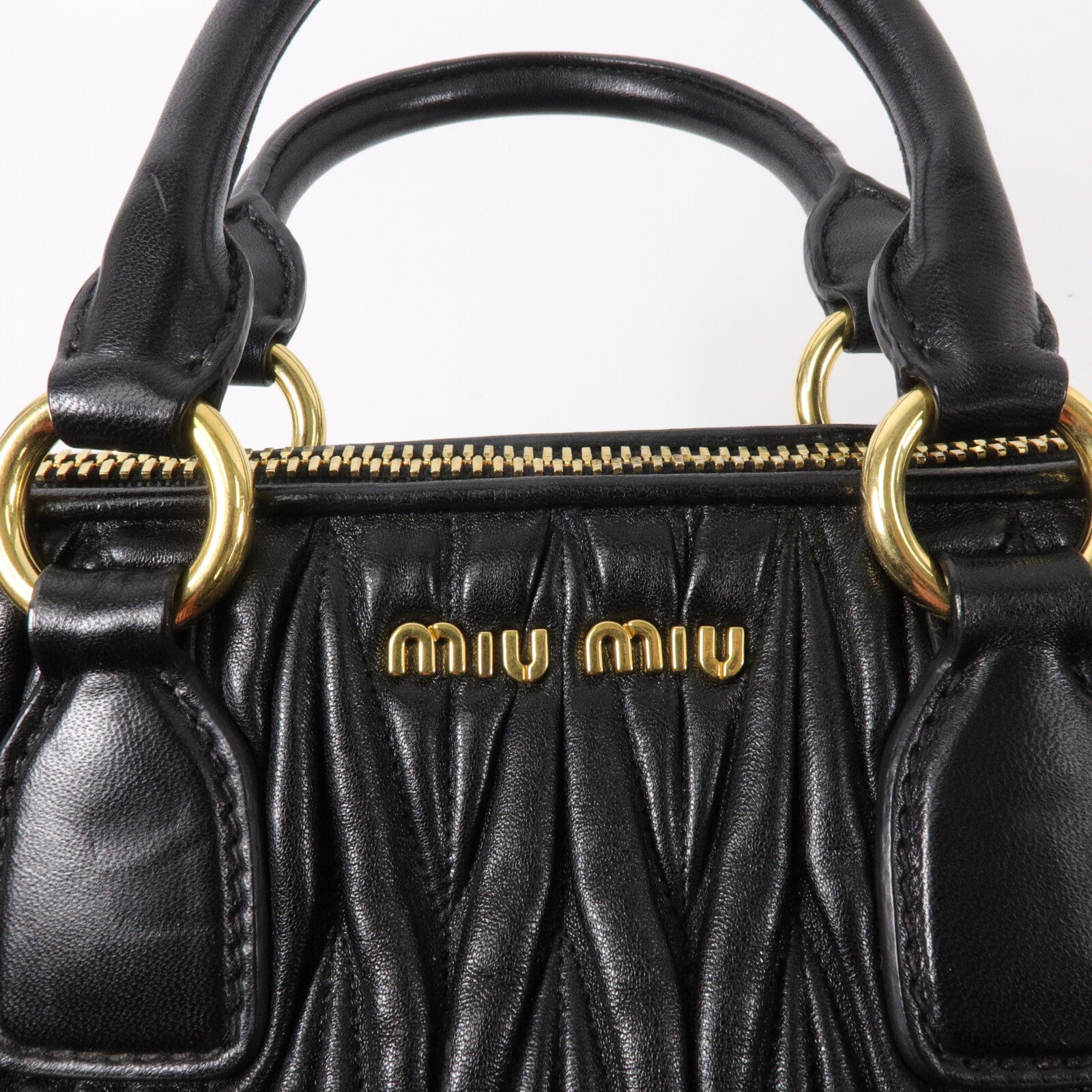 Miu Miu 羊皮皮革2 Way Bag手挽肩背兩用袋