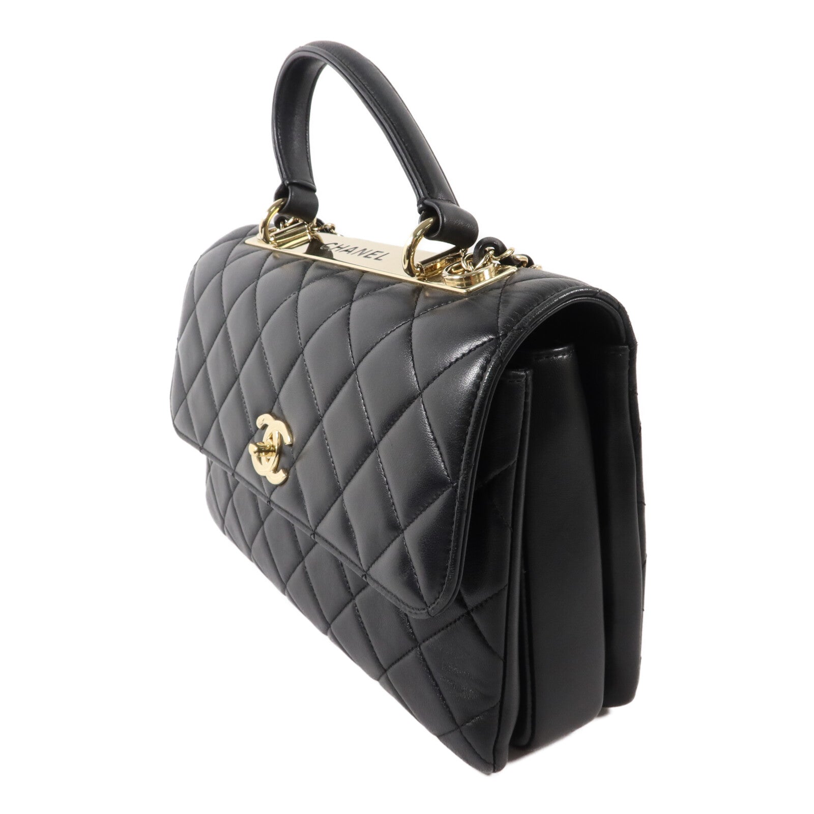 CHANEL 羊皮皮革Trendy CC Top Handle手挽肩背兩用袋