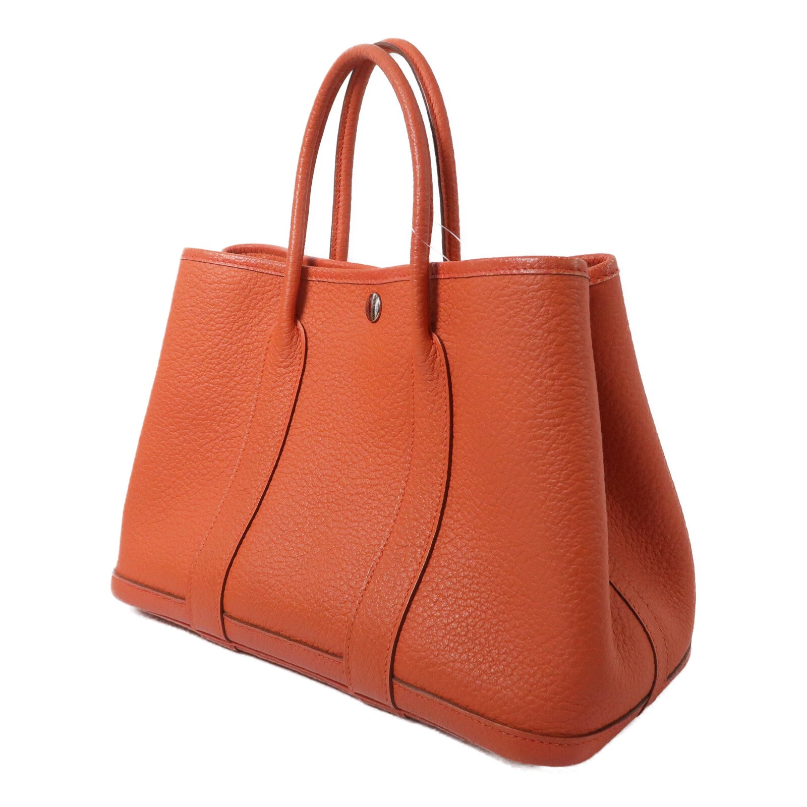 HERMES Negonda皮革Garden Party TPM手挽袋Orange
