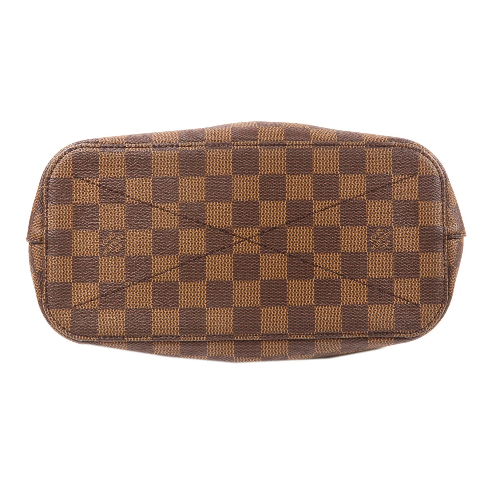 LOUIS VUITTON Damier Siena Satchel PM金扣手挽袋棕色