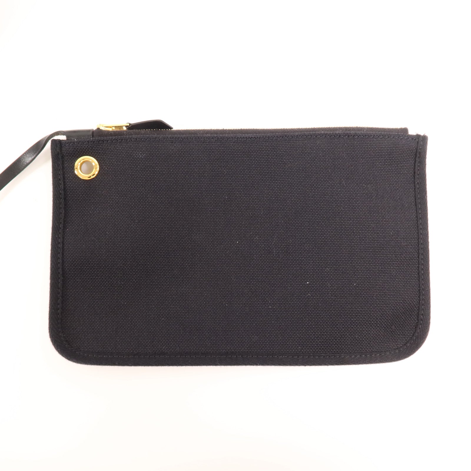 HERMES 帆布/皮革Herbag PM金扣手挽肩背兩用袋Noir