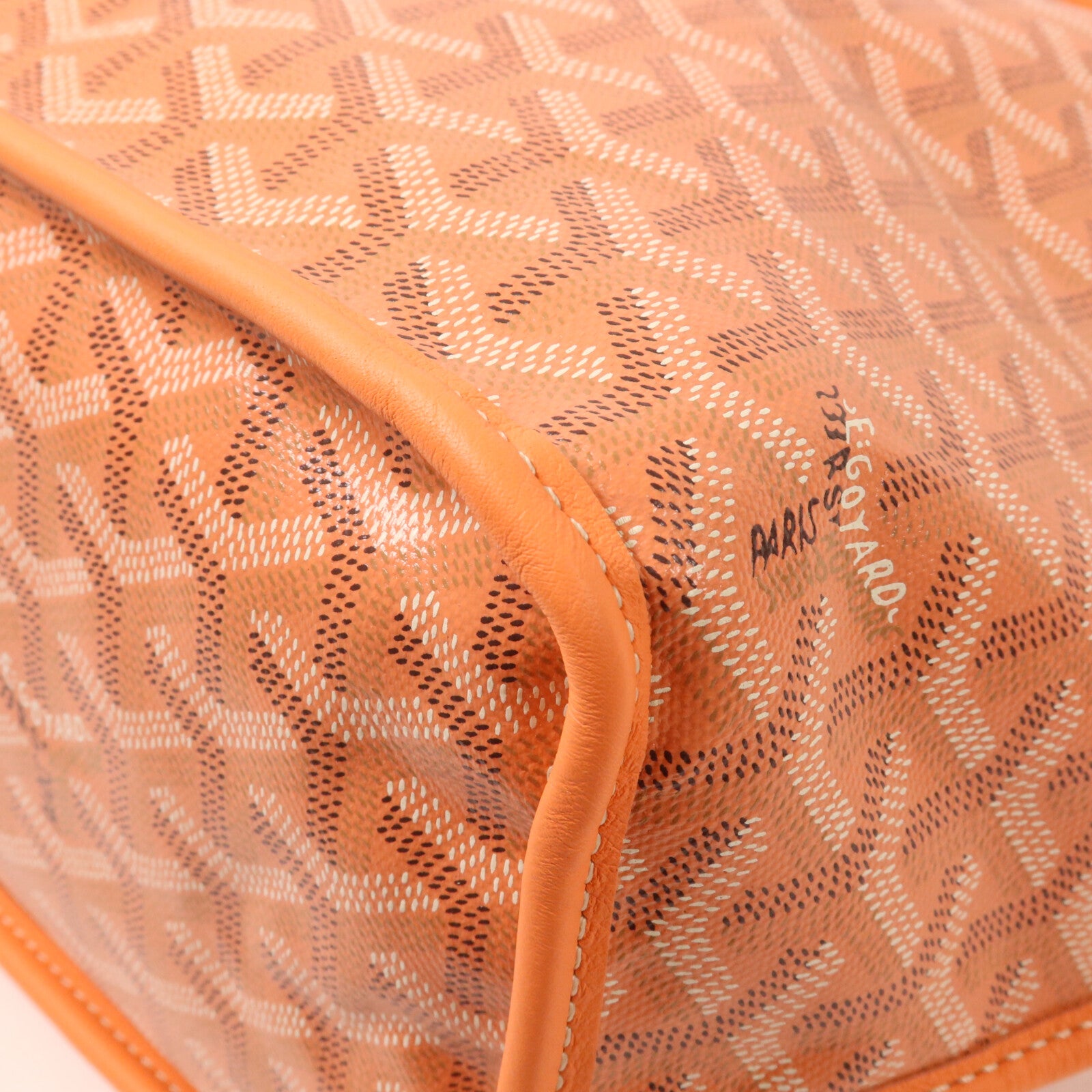 GOYARD 塗層帆布/牛皮皮革Anjou PM手挽袋