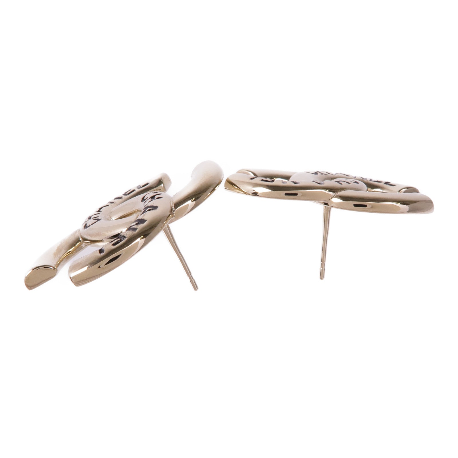 CHANEL CC Earrings Metal Gold