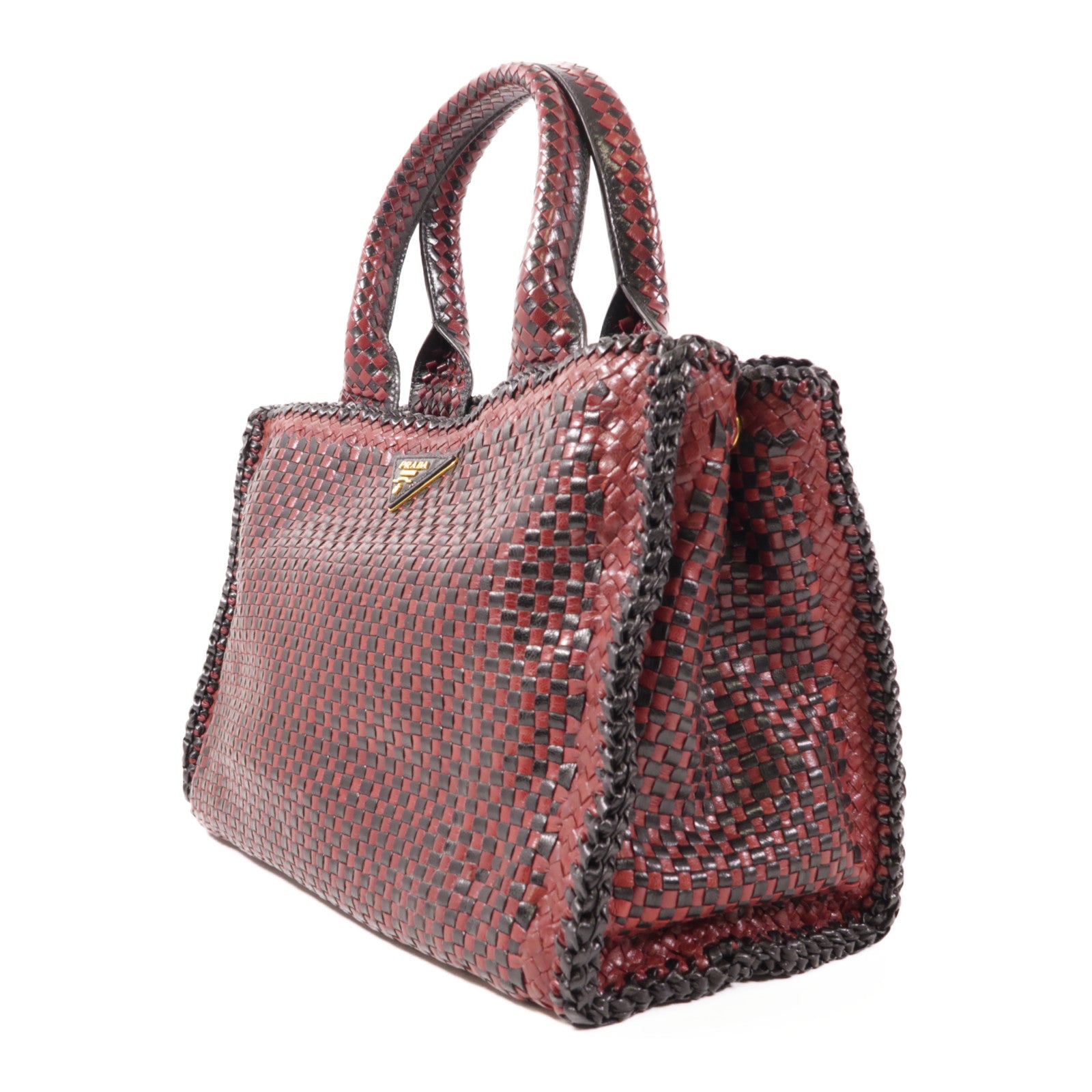 PRADA 牛皮皮革2 Way Bag金扣手挽肩背兩用袋