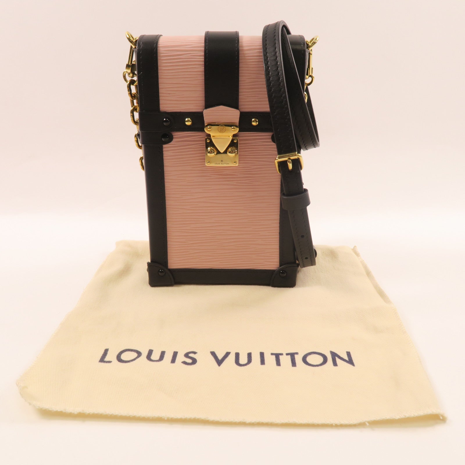LOUIS VUITTON Epi Pochette Trunk 金扣肩背袋