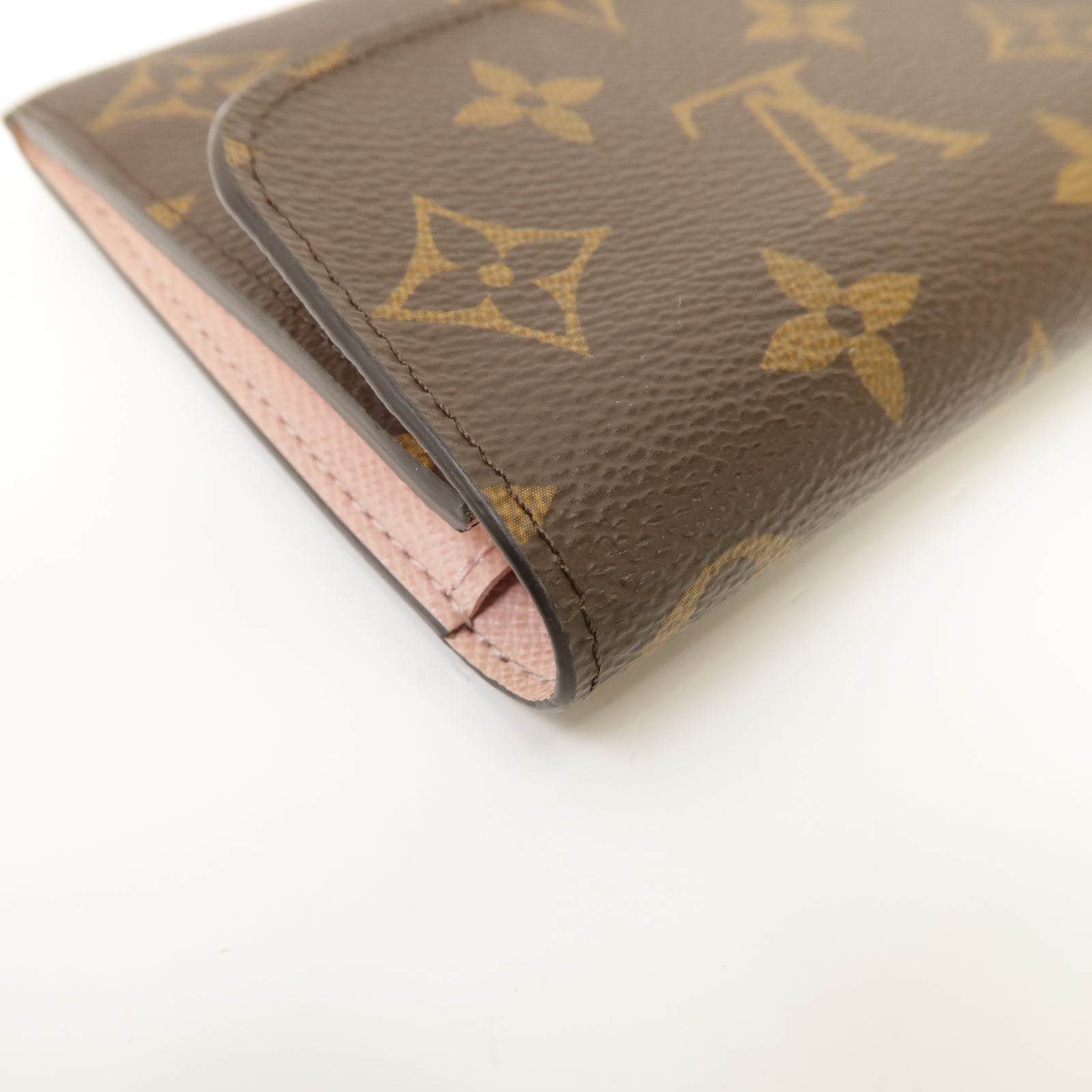LOUIS VUITTON Monogram Emilie Wallet金扣長錢包啡色