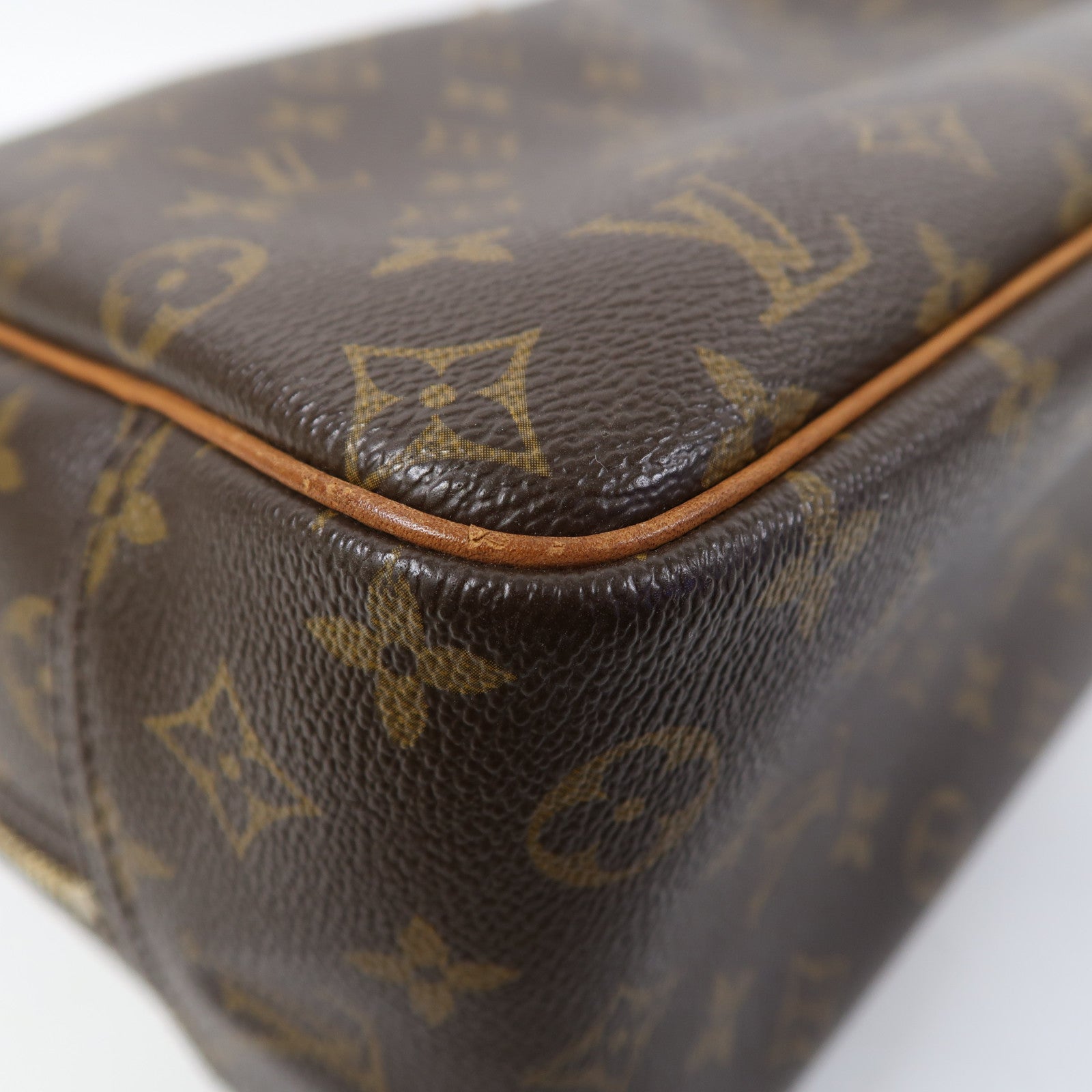 LOUIS VUITTON 【激減優惠】Monogram Deauville金扣手挽袋啡色