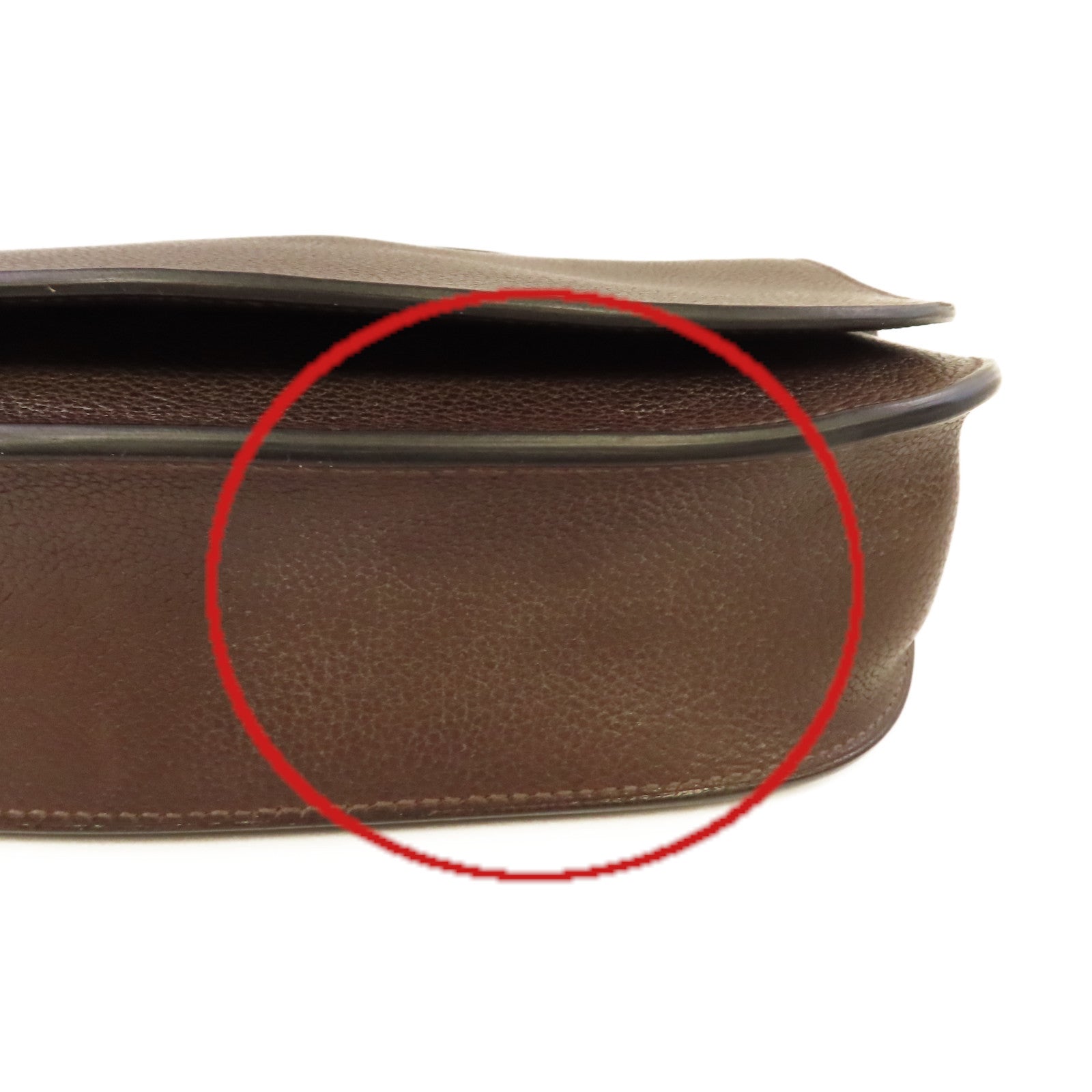 HERMES 【激減優惠】Clemence皮革Sac Saut 25 Shoulder Bag金扣肩背袋啡色
