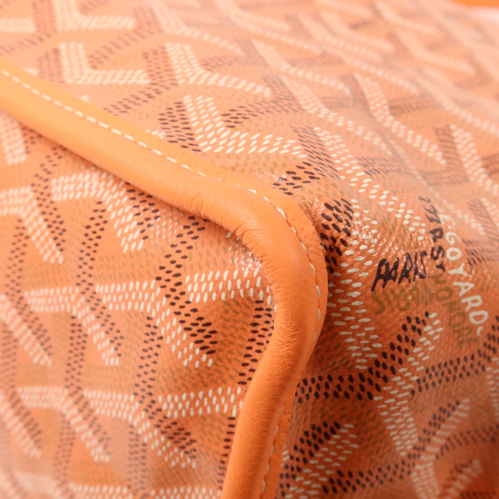GOYARD 塗層帆布/牛皮皮革Anjou PM手挽袋
