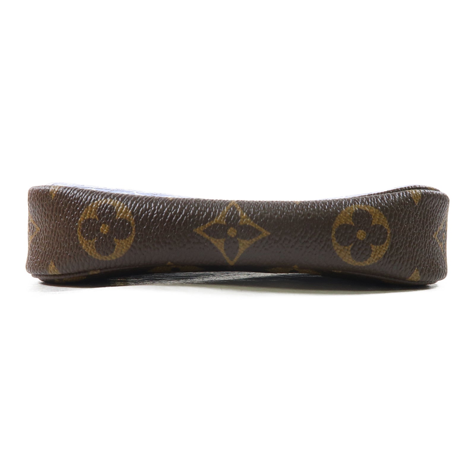 LOUIS VUITTON Monogram Mini Pochette Accessoires金扣手挽袋啡色/彩色