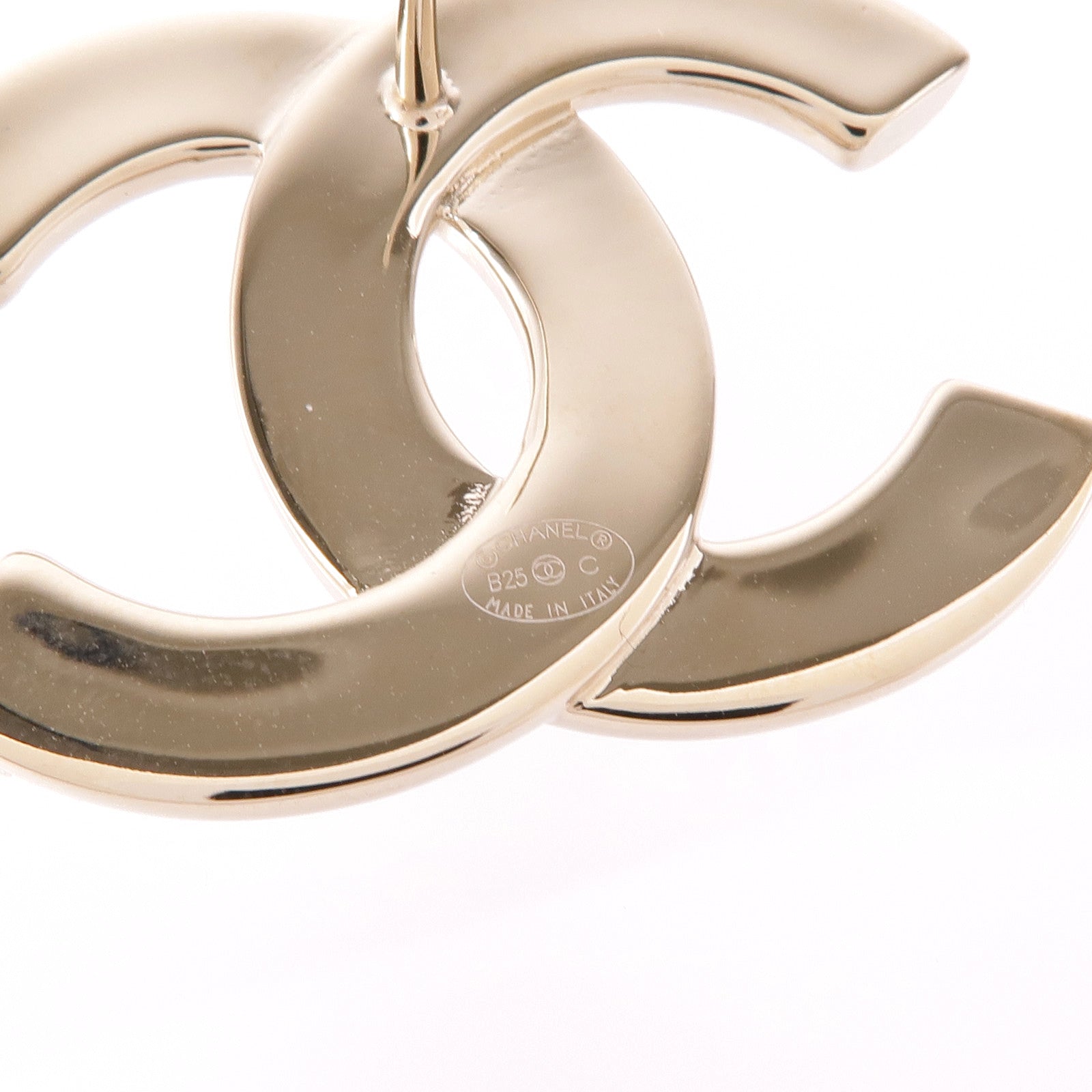 CHANEL CC Earrings Metal Gold
