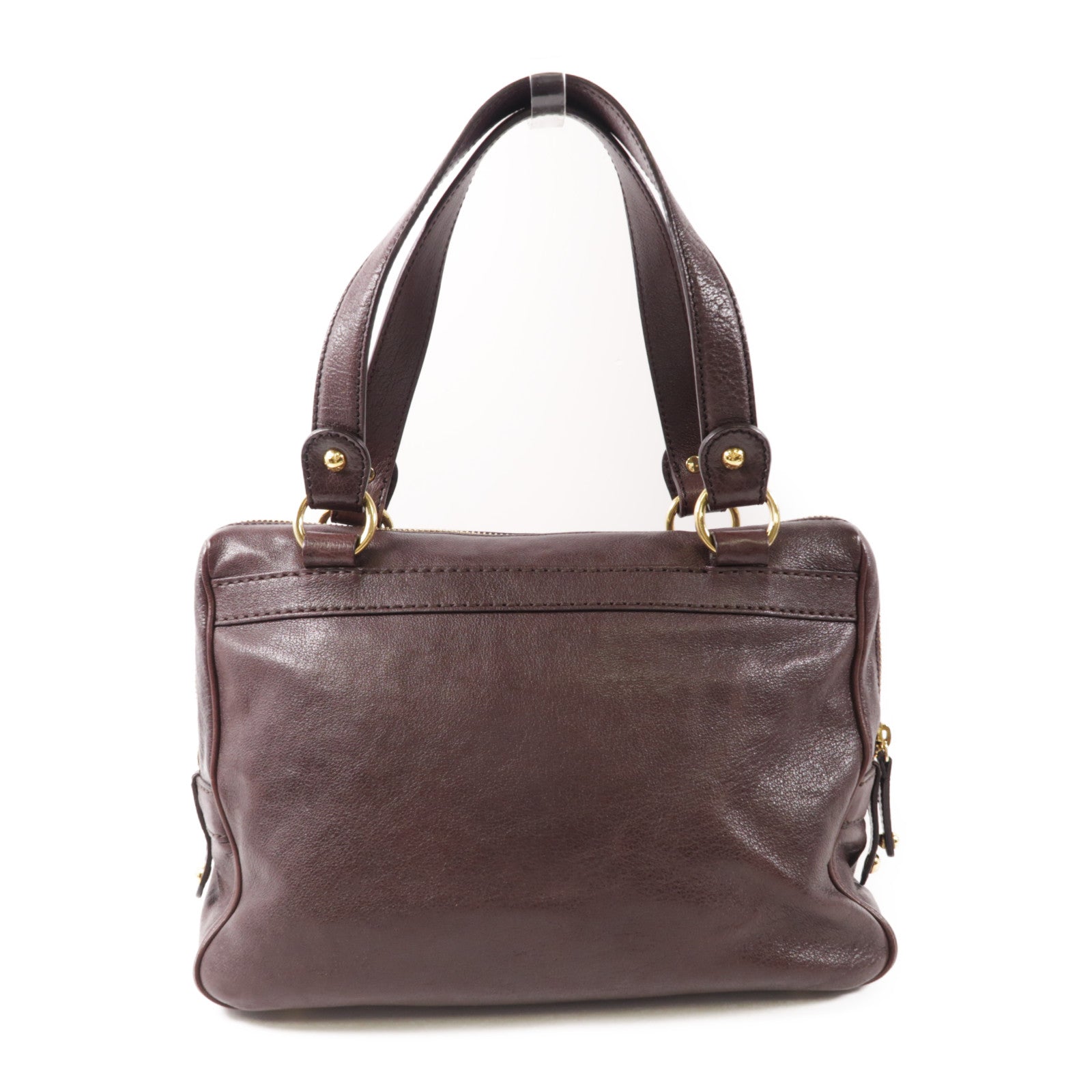 TOD'S GHW Handbag Calfskin Leather Brown