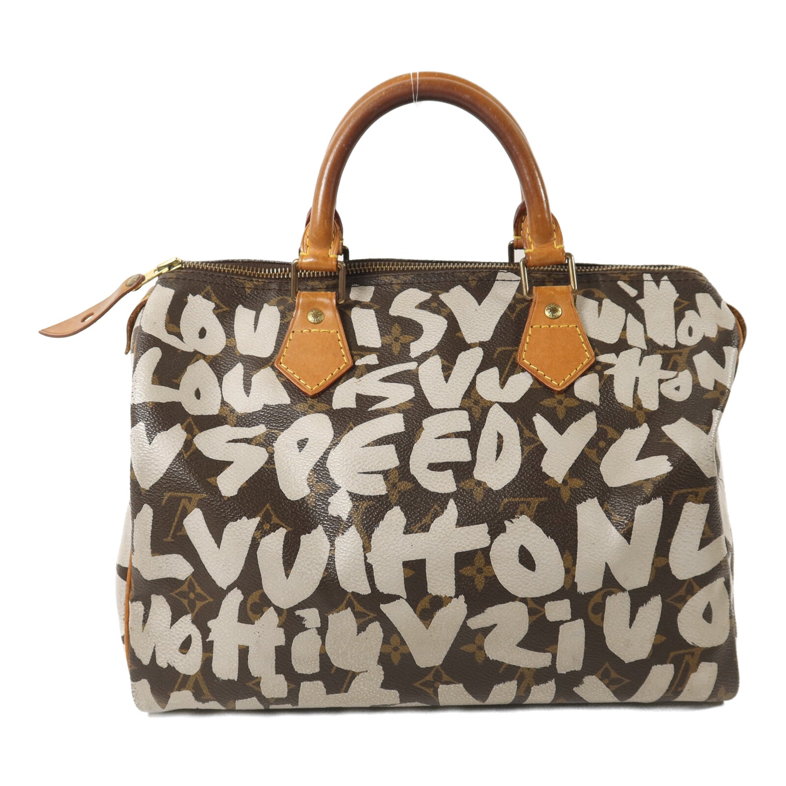 LOUIS VUITTON Monogram Graffiti Speedy 30金扣手挽袋