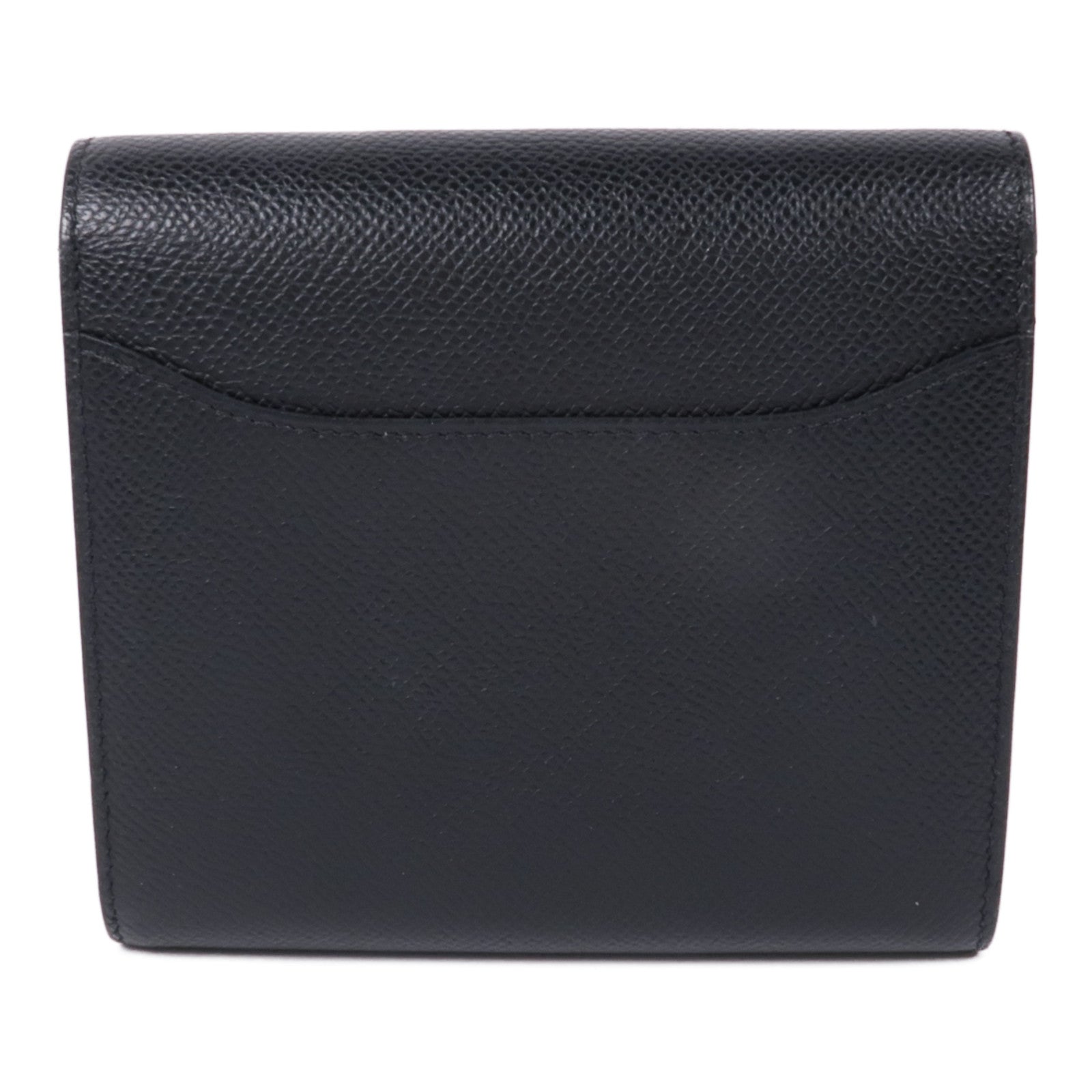 HERMES Epsom皮革Constance Wallet金扣錢包Noir