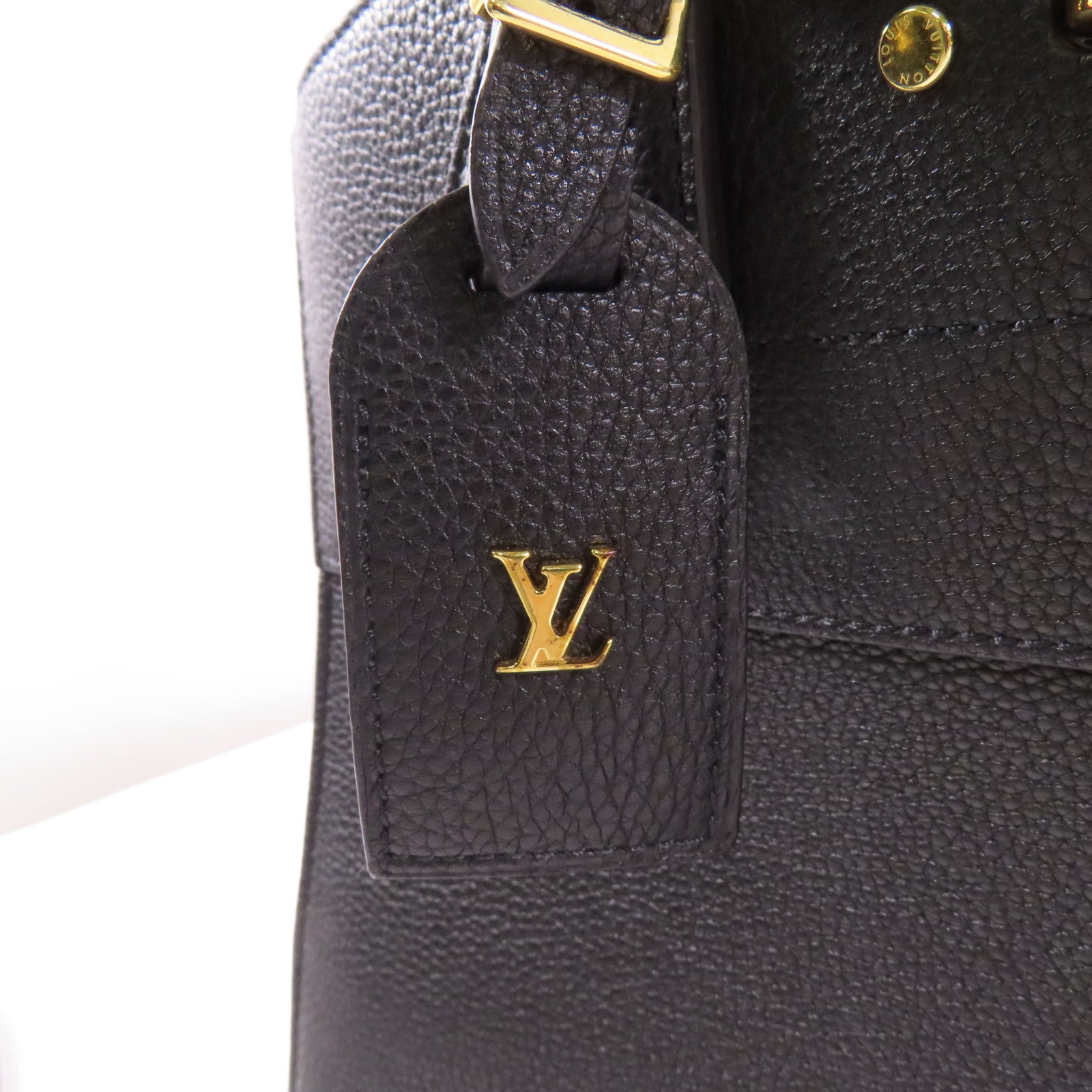 LOUIS VUITTON 皮革City Steamer MM金扣手挽肩背兩用袋
