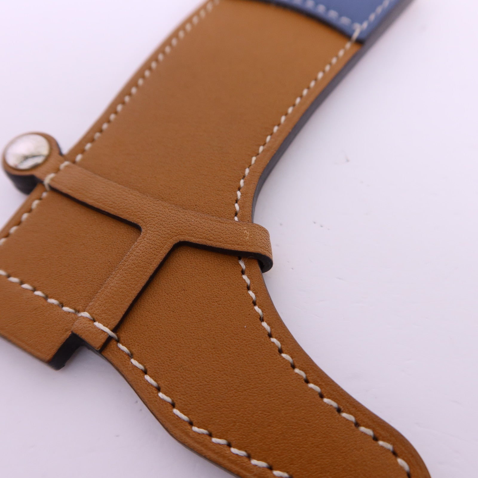 HERMES Swift皮革Paddock Boot Charm掛飾Gold/Blue Agate