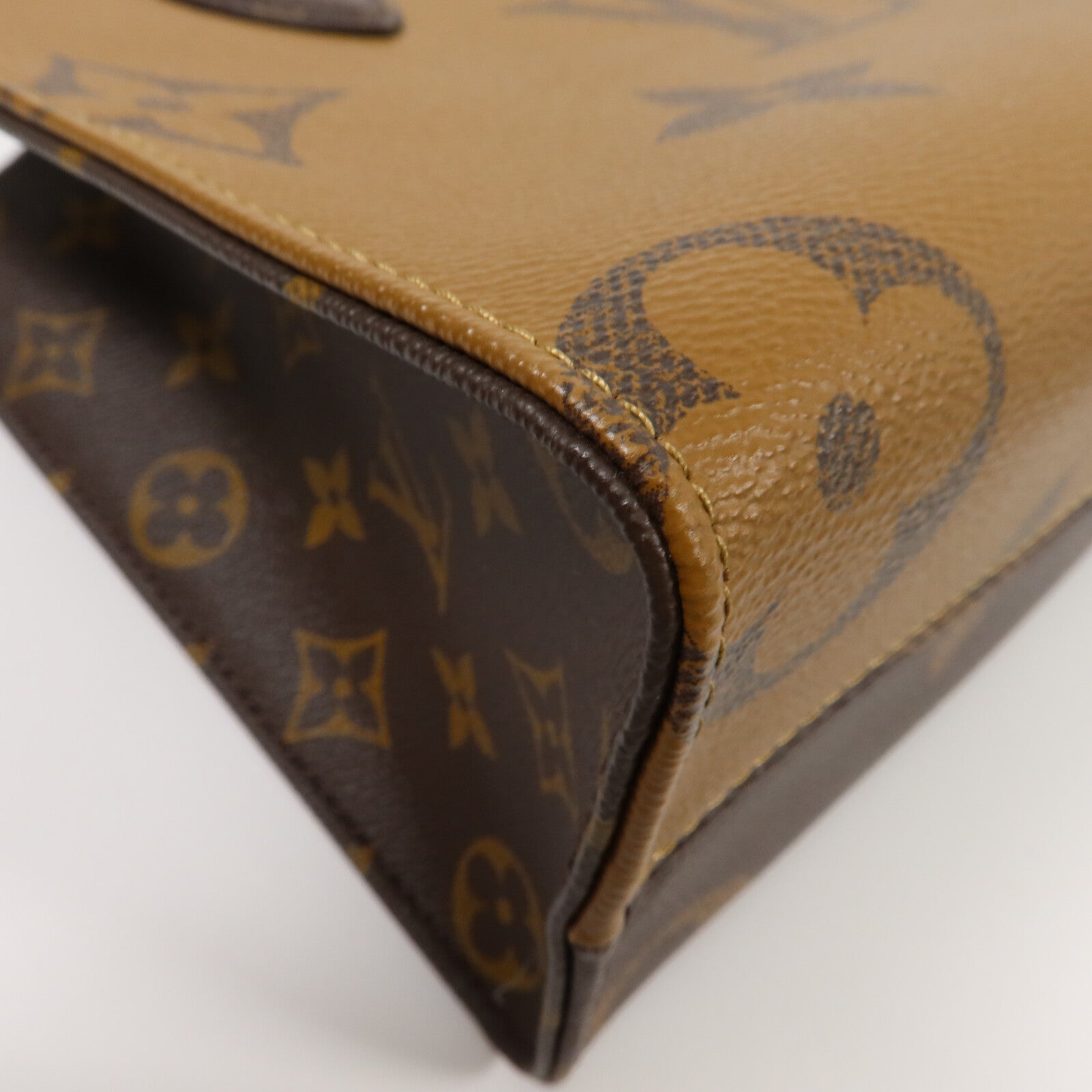 LOUIS VUITTON Monogram Giant OnTheGo PM金扣手挽肩背兩用袋棕色