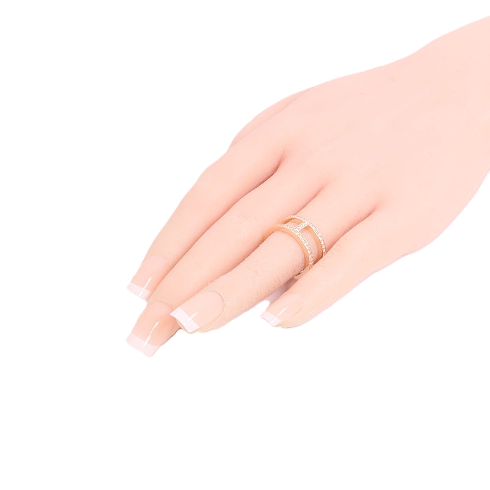 HERMES 18K玫瑰金Ever Chaine d'ancre Ring戒指