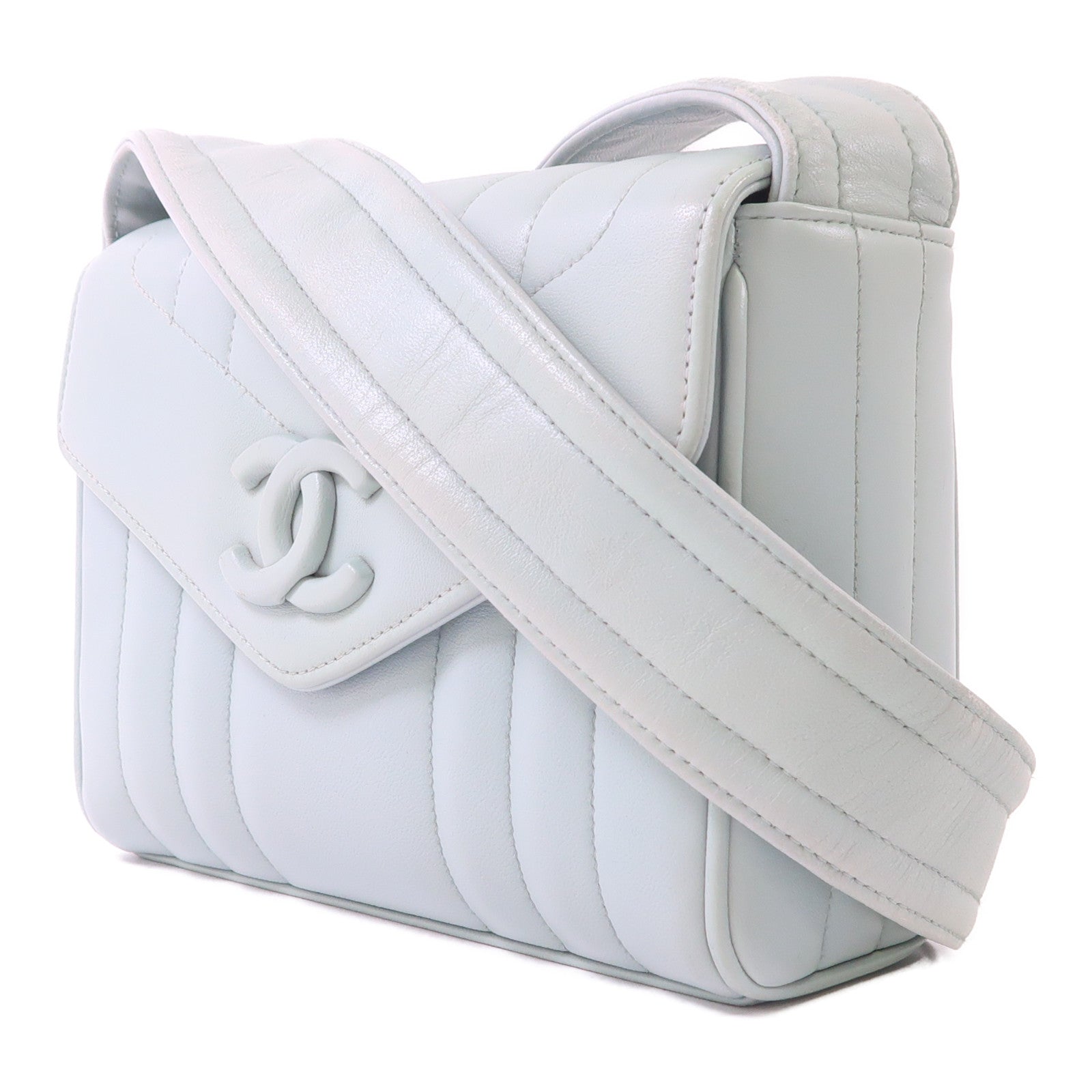 CHANEL 羊皮皮革Shoulder Bag金扣肩背袋