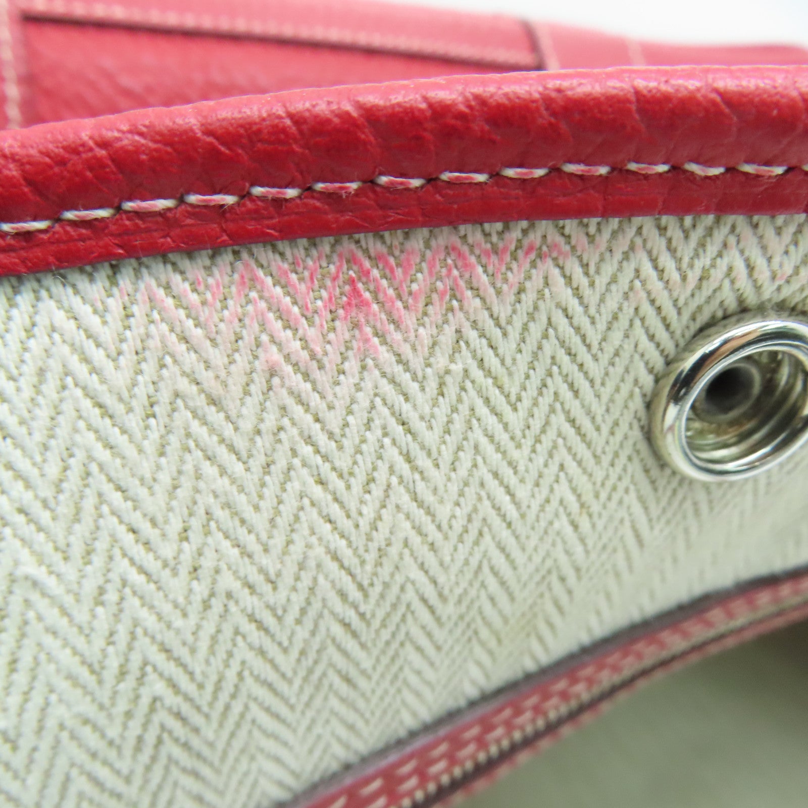 HERMES Country Leather Garden Party PM Silver Buckle Handle Bag Red