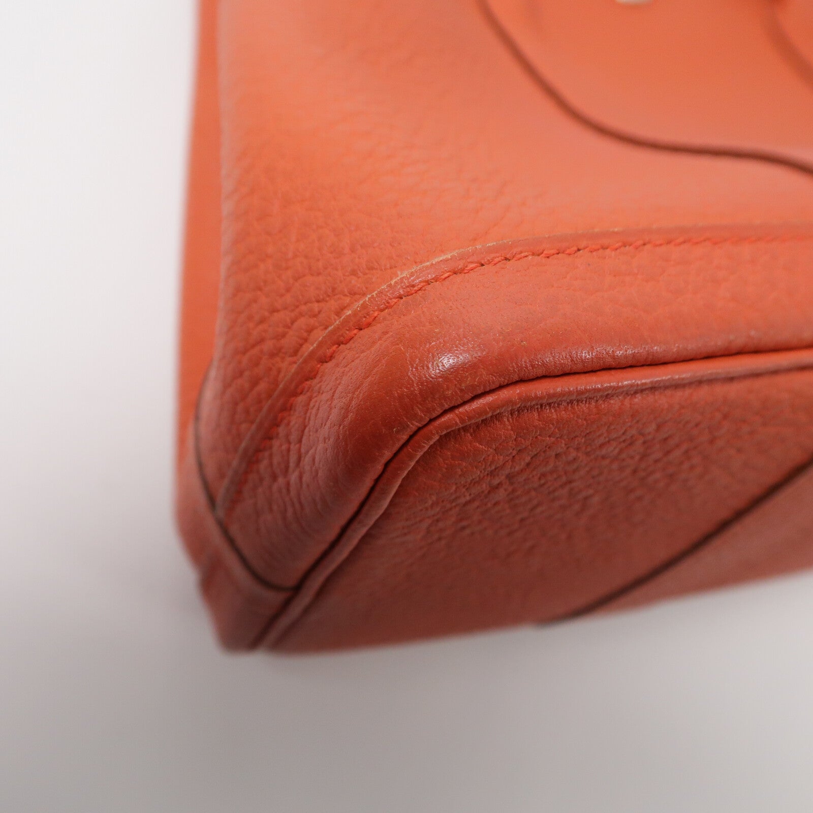 HERMES Negonda皮革Garden Party TPM手挽袋Orange
